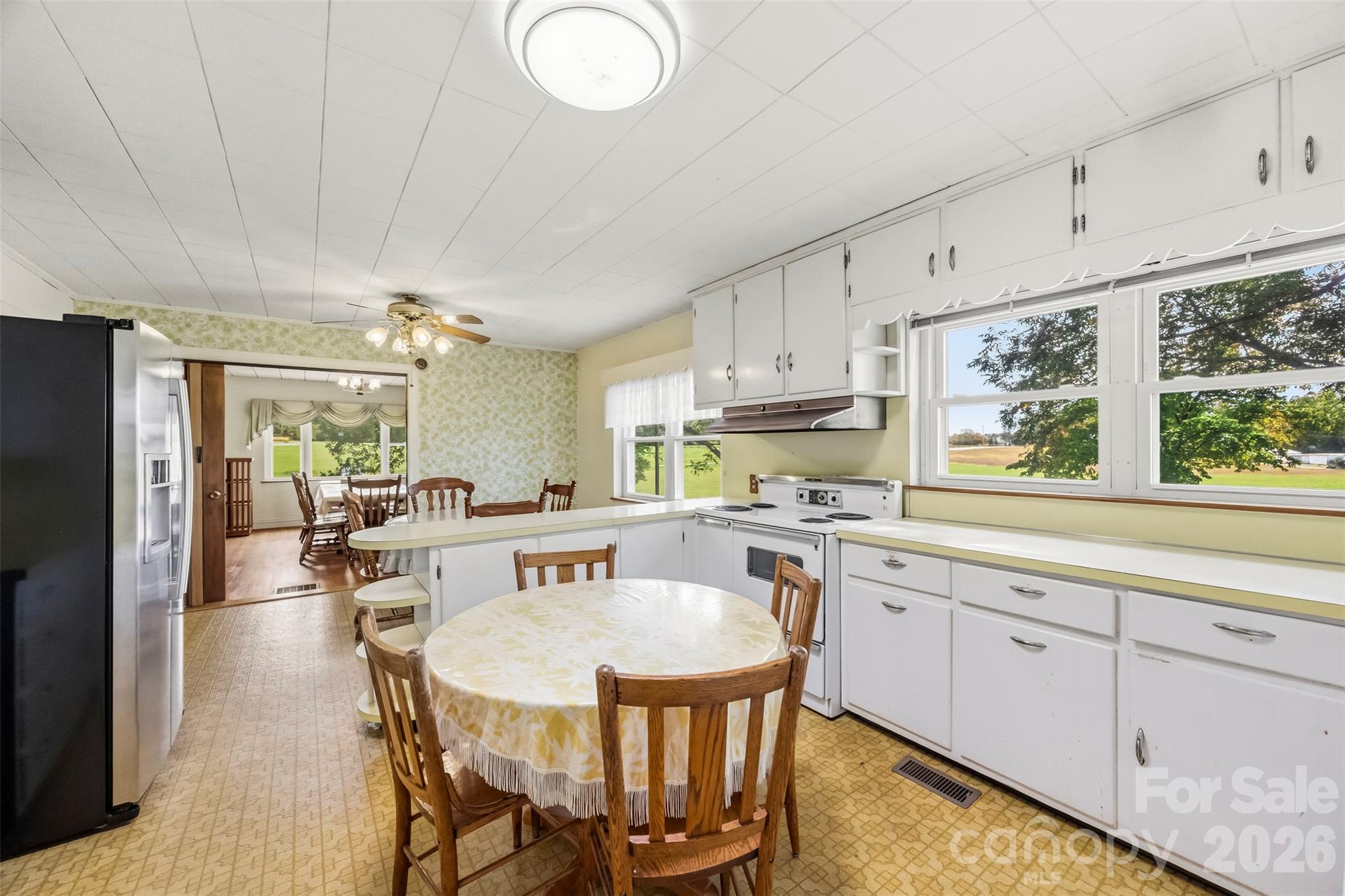 The kitchen has plenty of cabinet space,... - 2925 Fallston Waco Road, Shelby