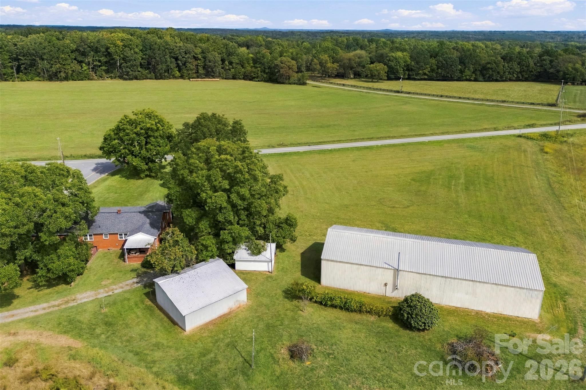 Aerial view of 4 structures - 2925 Fallston Waco Road, Shelby