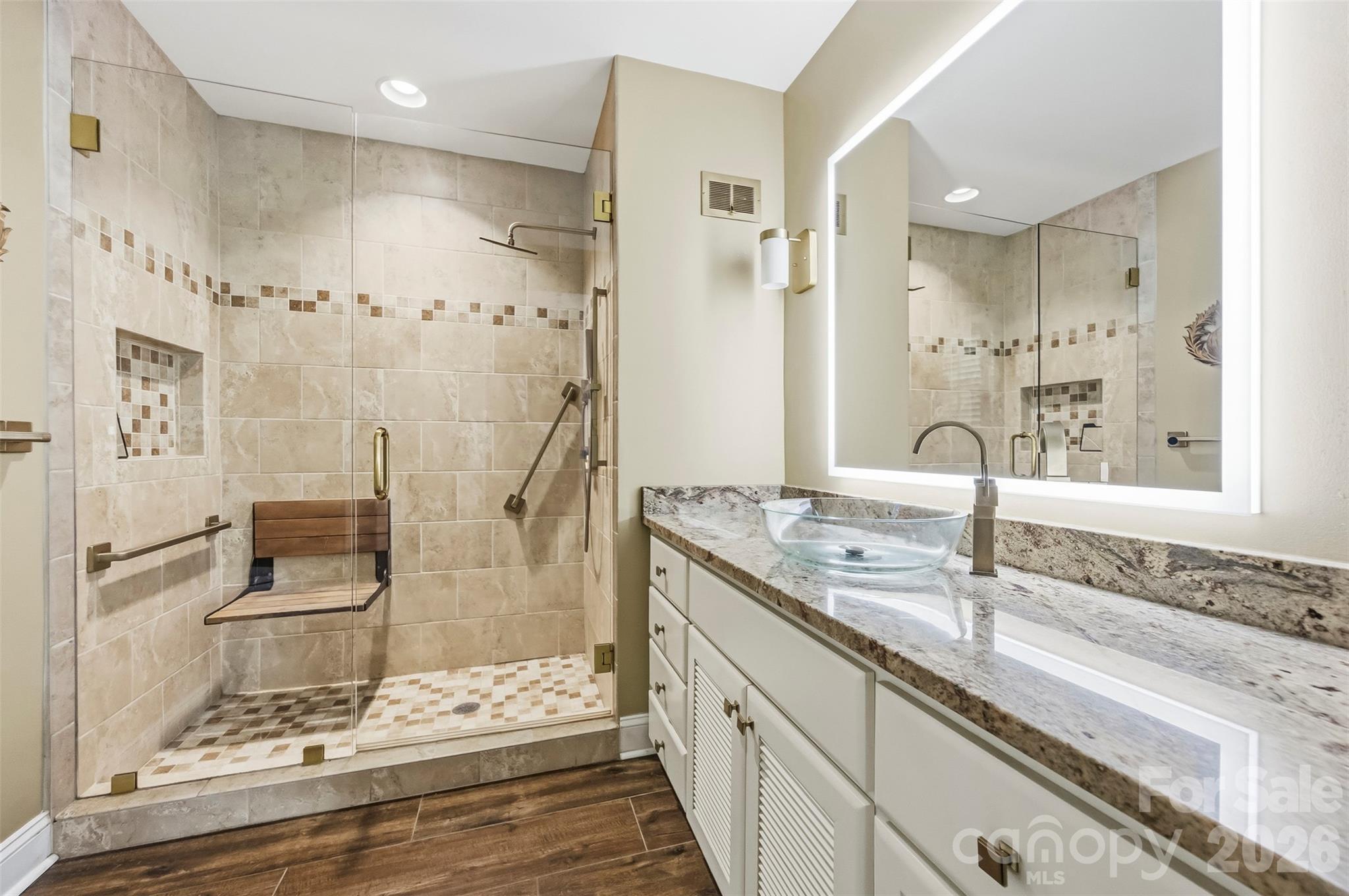 Updated Primary Bathroom - 525 East Street, Albemarle