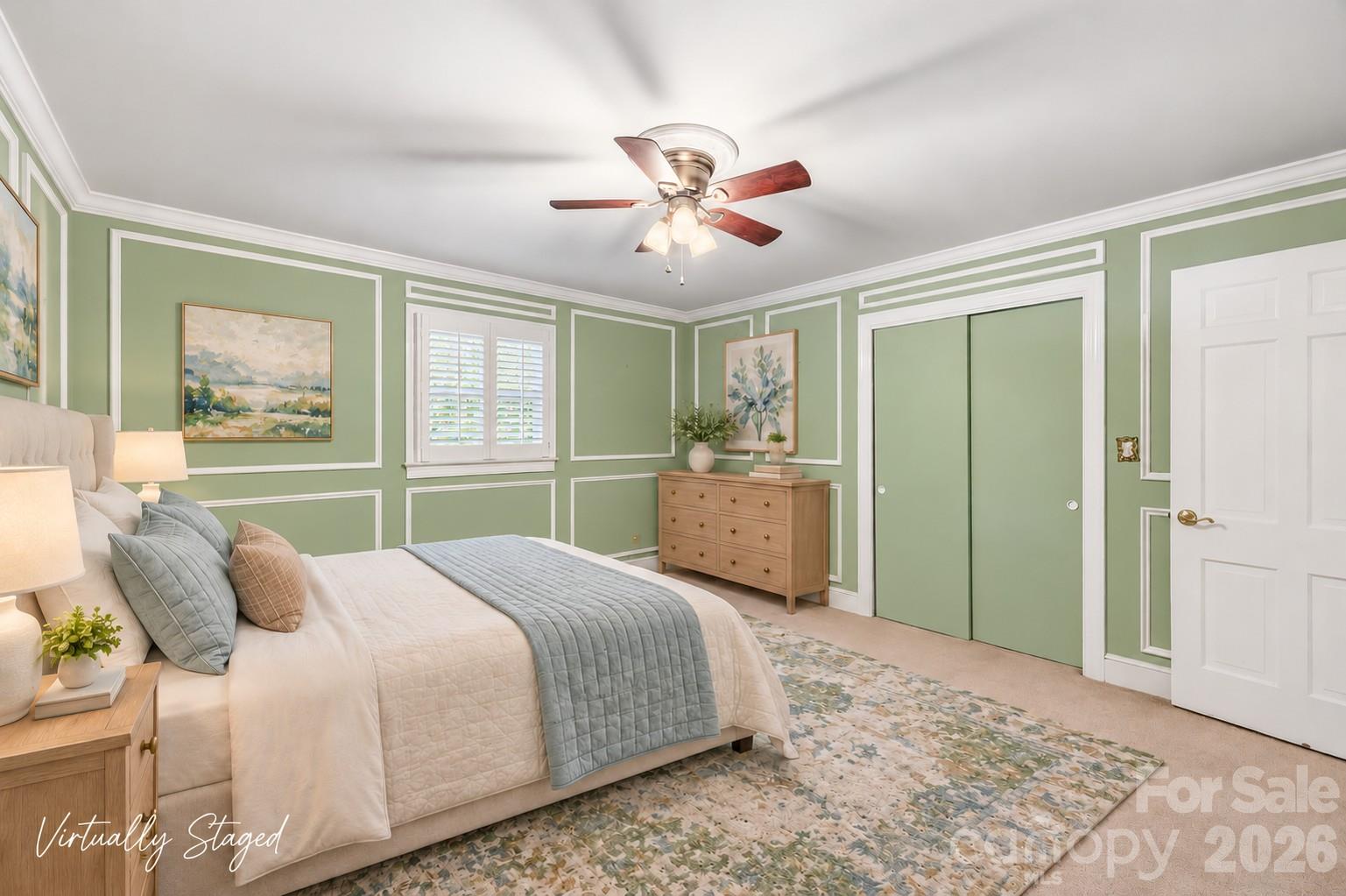 Virtually Staged - Bedroom 2 - 525 East Street, Albemarle