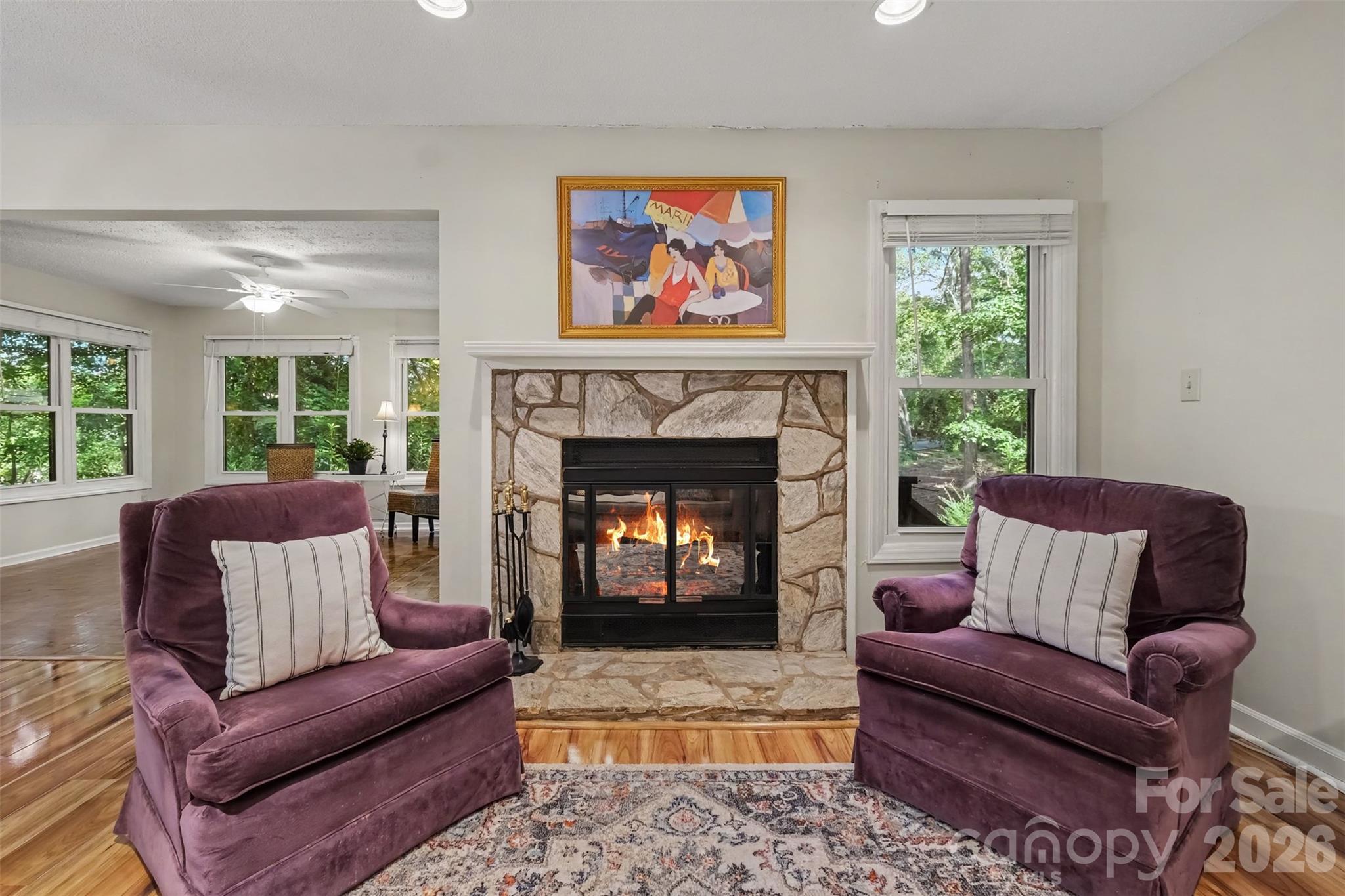 Wood burning fireplace - 2786 Dogwood Hills Court, Fort Mill