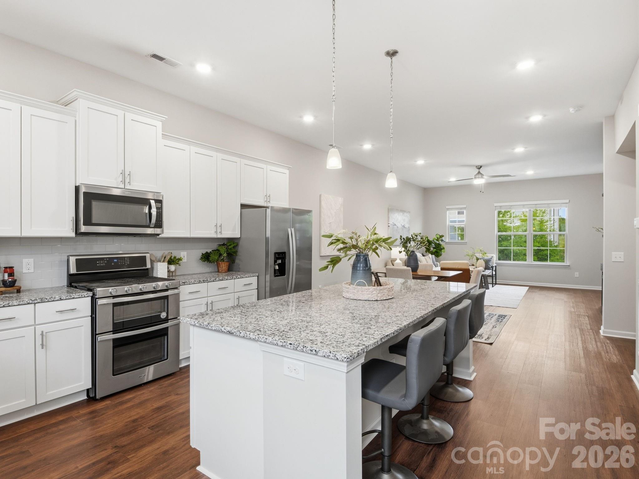 Kitchen with oversized island - 1038 Doveridge Street, Charlotte