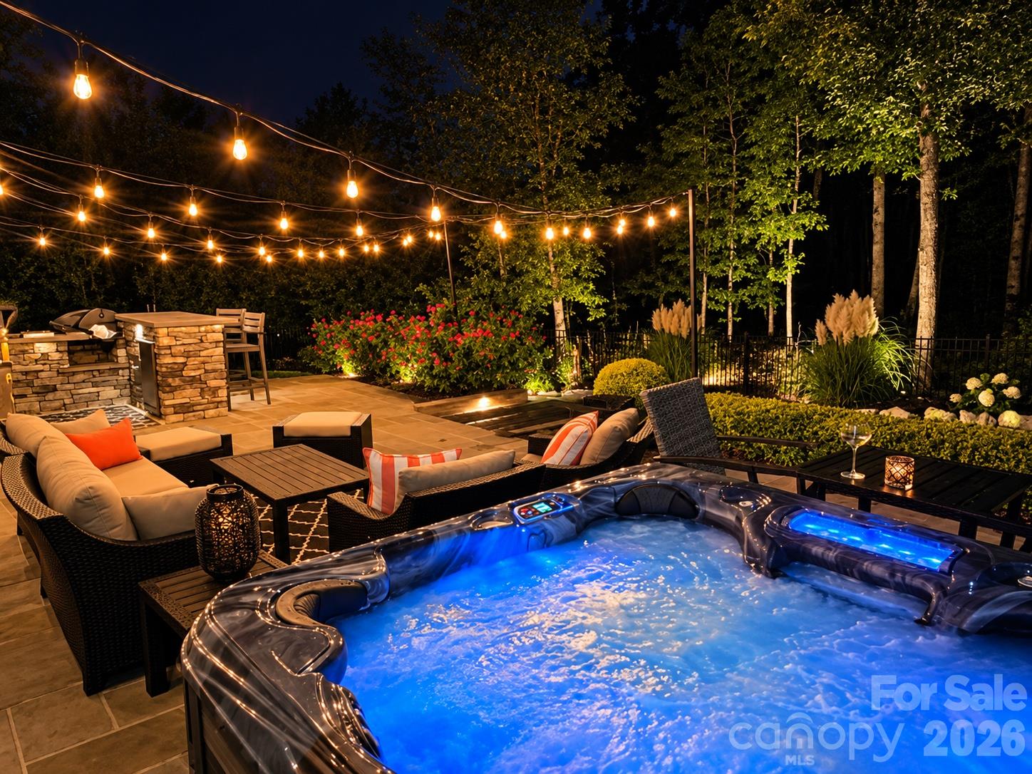 Time to relax in the hot tub overlooking the private woods - 726 Kathy Dianne Drive, Fort Mill
