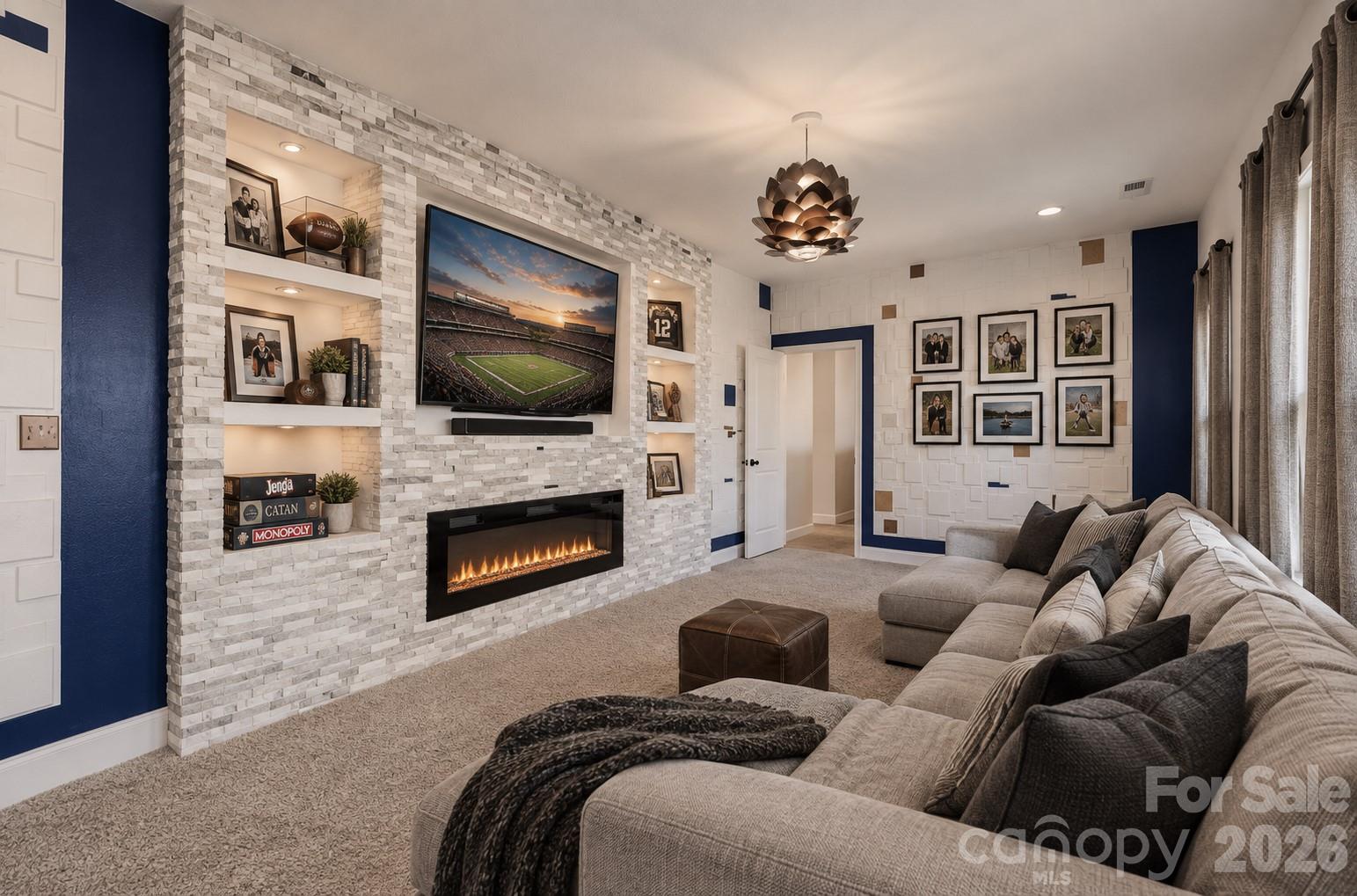 Virtually staged. Bonus/Media room - 15213 Shallow Ridge Road, Charlotte
