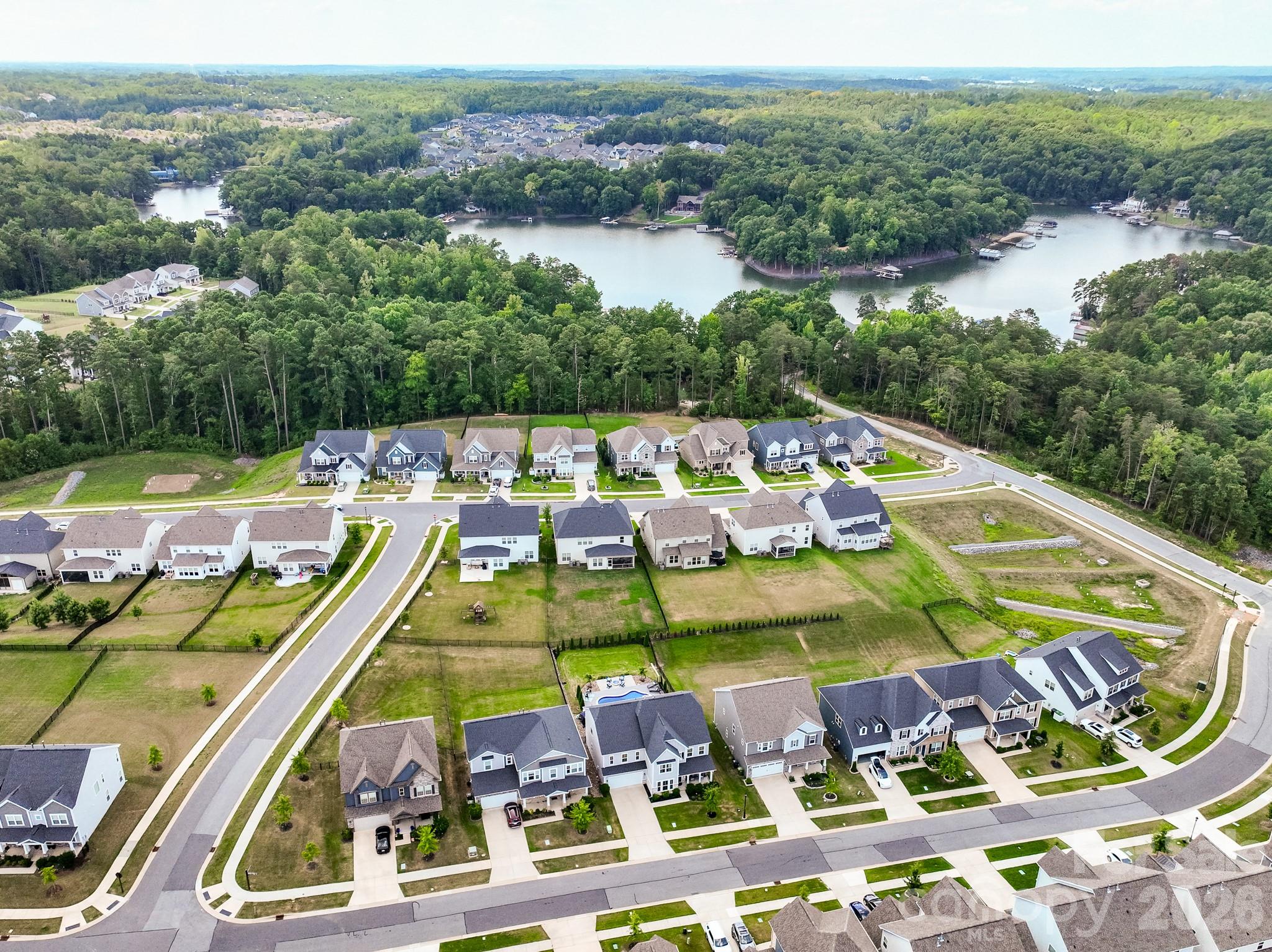 Aerial facing South - 15213 Shallow Ridge Road, Charlotte
