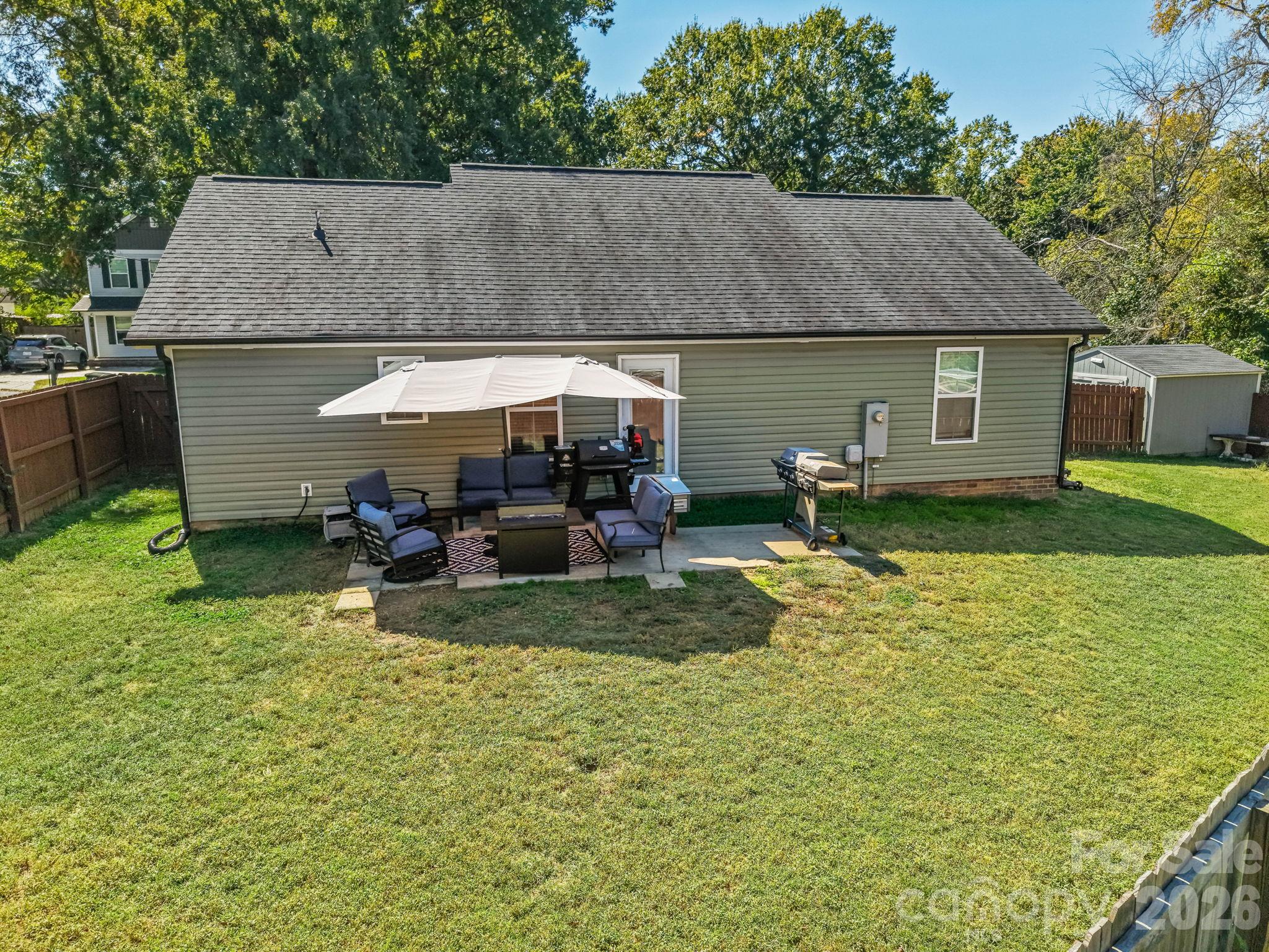 Fenced backyard - 710 Ben Avenue, Kannapolis