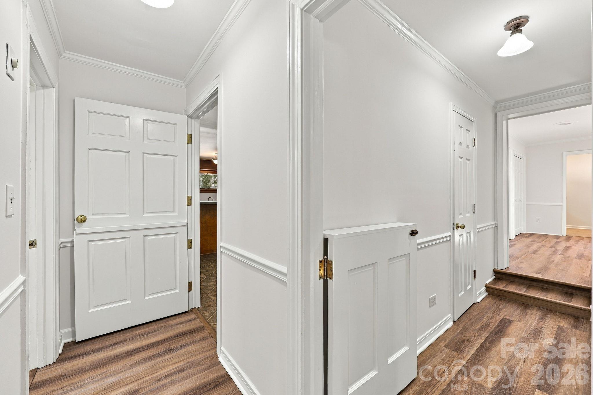 Hallway with pony door - 123 Hillside Avenue SW, Concord
