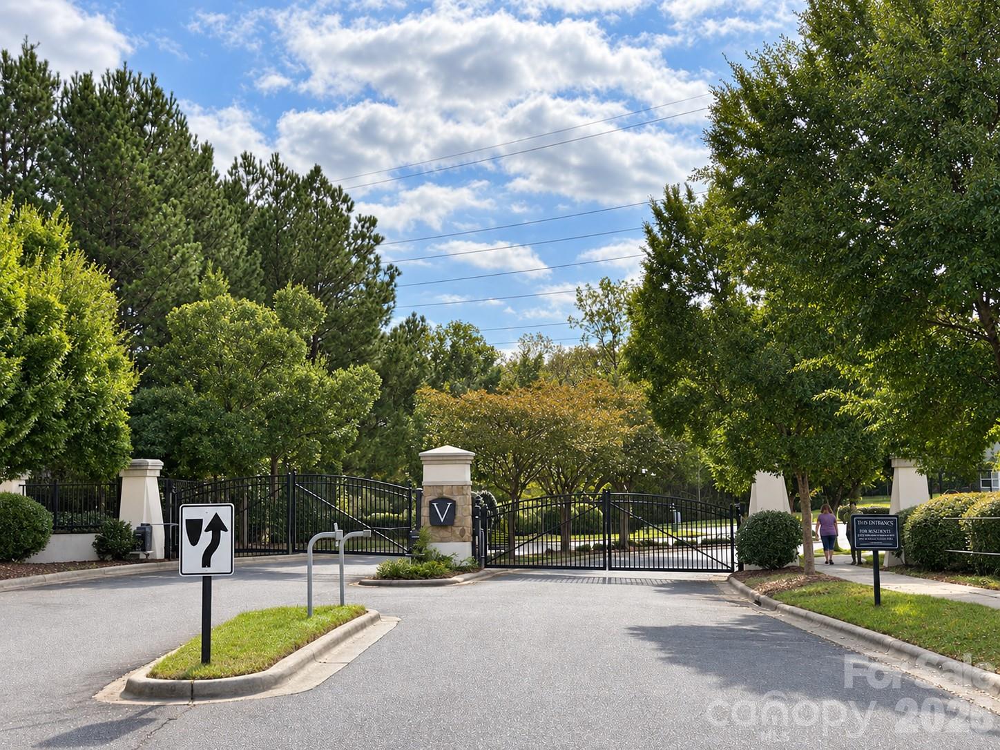 Beautiful gated entrance to the community amenities. - 8149 Merryvale Lane, Charlotte