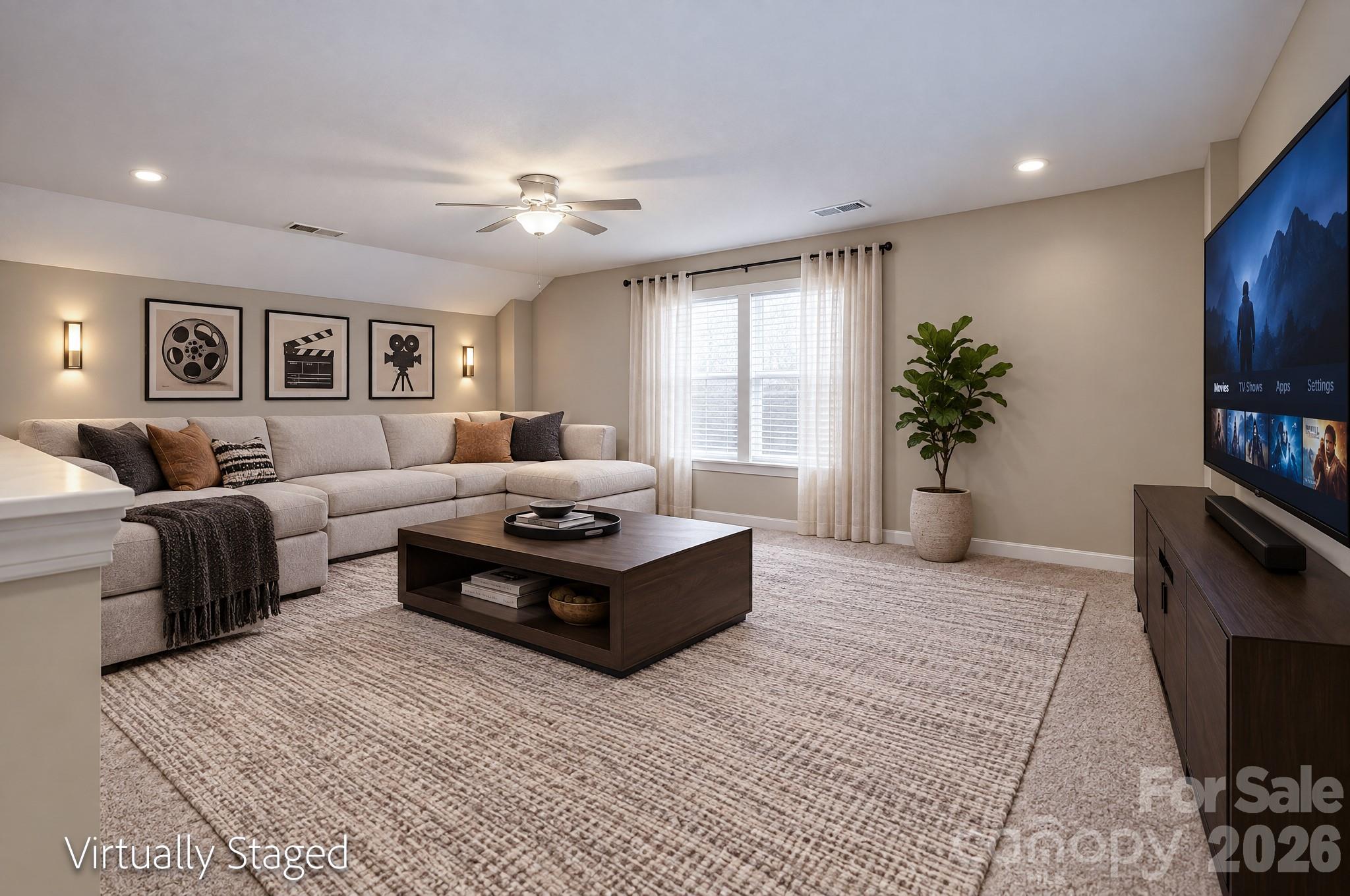 Bonus Room Upstairs-Virtually staged - 4386 Hunton Dale Road NW, Concord