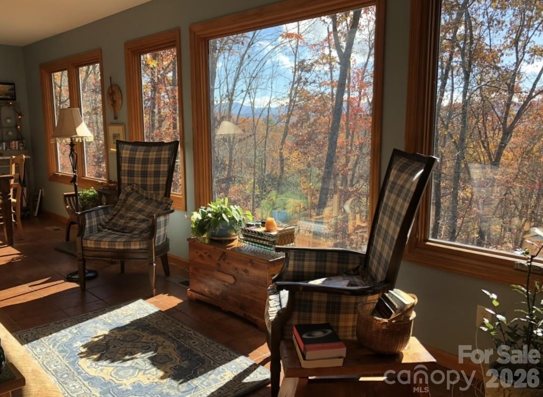 Autumn from the living room. - 115 Laurel Wood Drive, Mars Hill