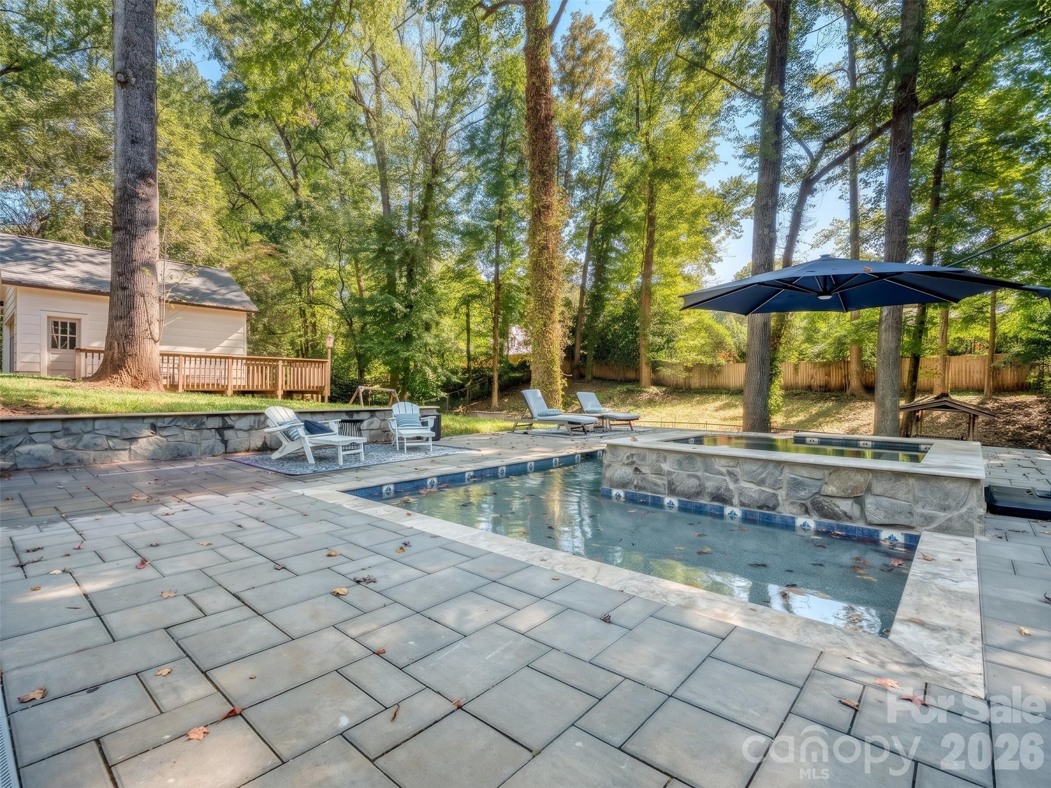 Brand New Custom Pool with Spa provides the perfect place to privately unwind year round! - 6129 Page Court, Charlotte