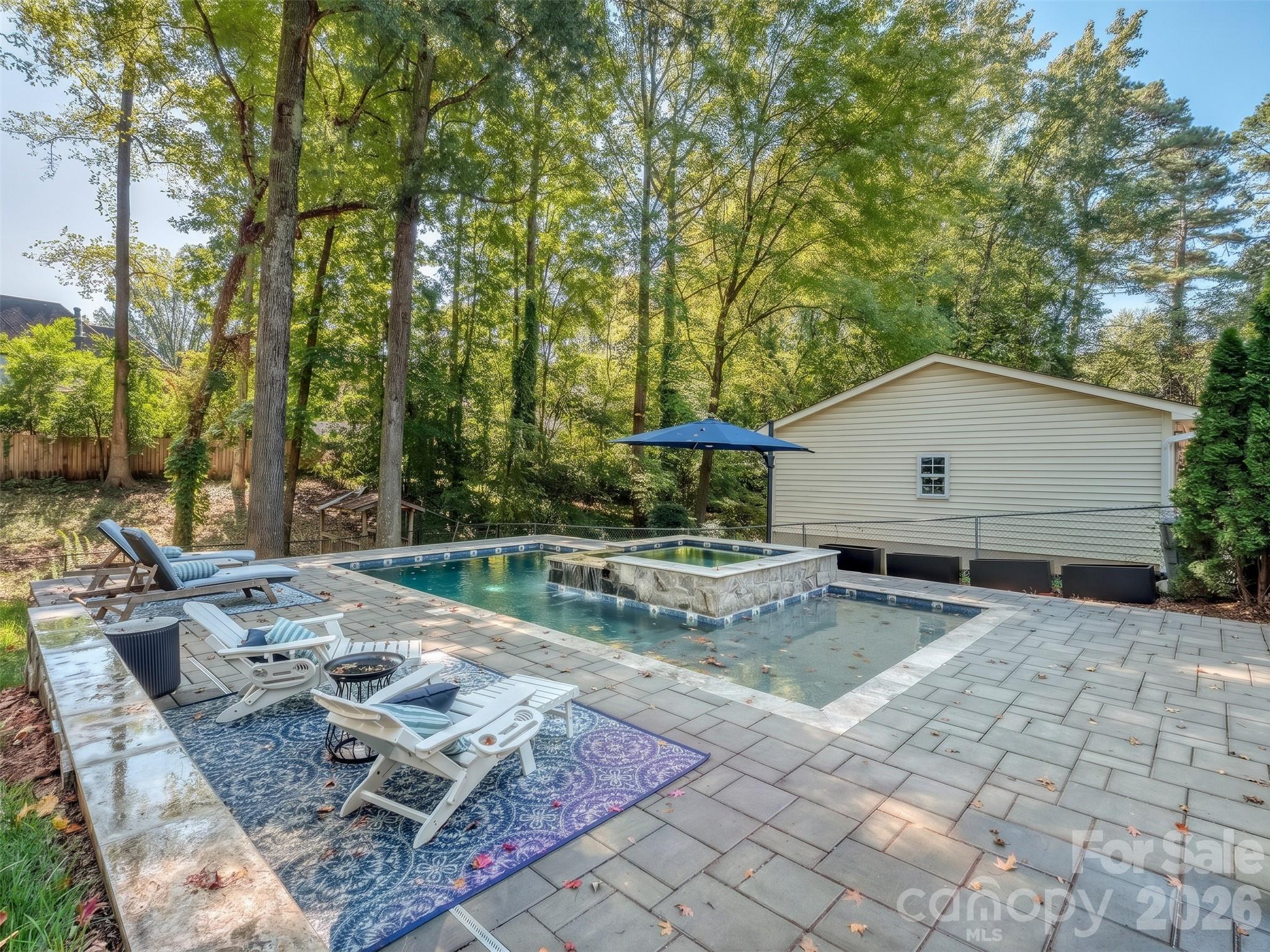 Brand New Custom Pool with Spa provides the perfect place to privately unwind year round! - 6129 Page Court, Charlotte