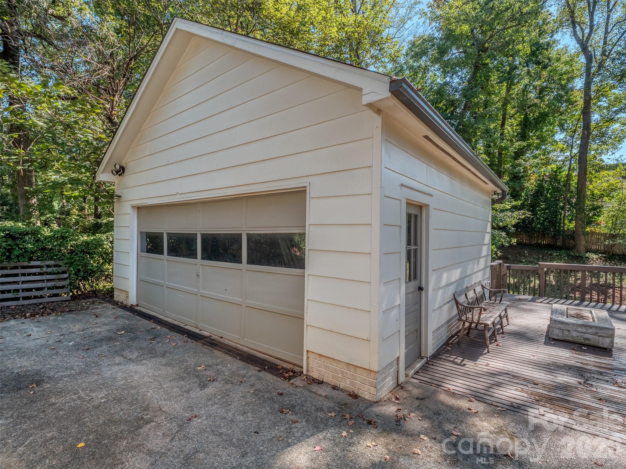 Detached 2 Car Garage would be the perfect place to reimagine a 2nd floor home office. Seller had plans for this expansion before they found their dream home here in Charlotte. - 6129 Page Court, Charlotte