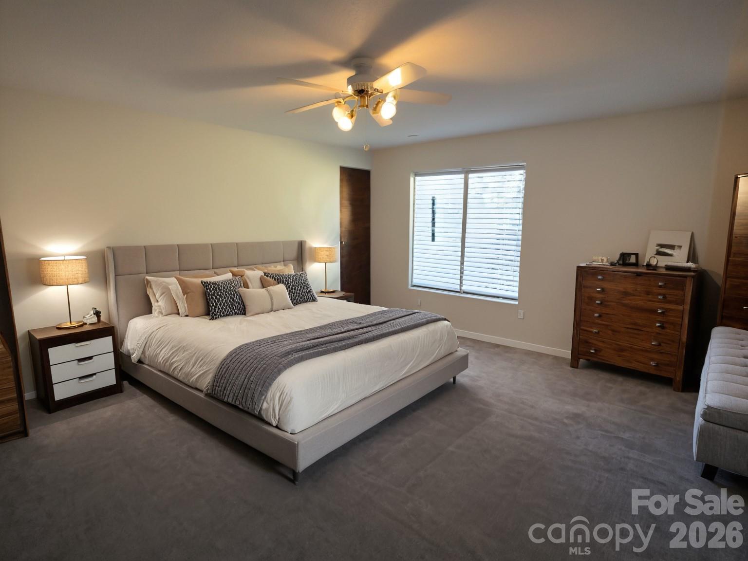 Primary Bedroom. Virtual Staged. - 6214 Elkington Lane, Mint Hill