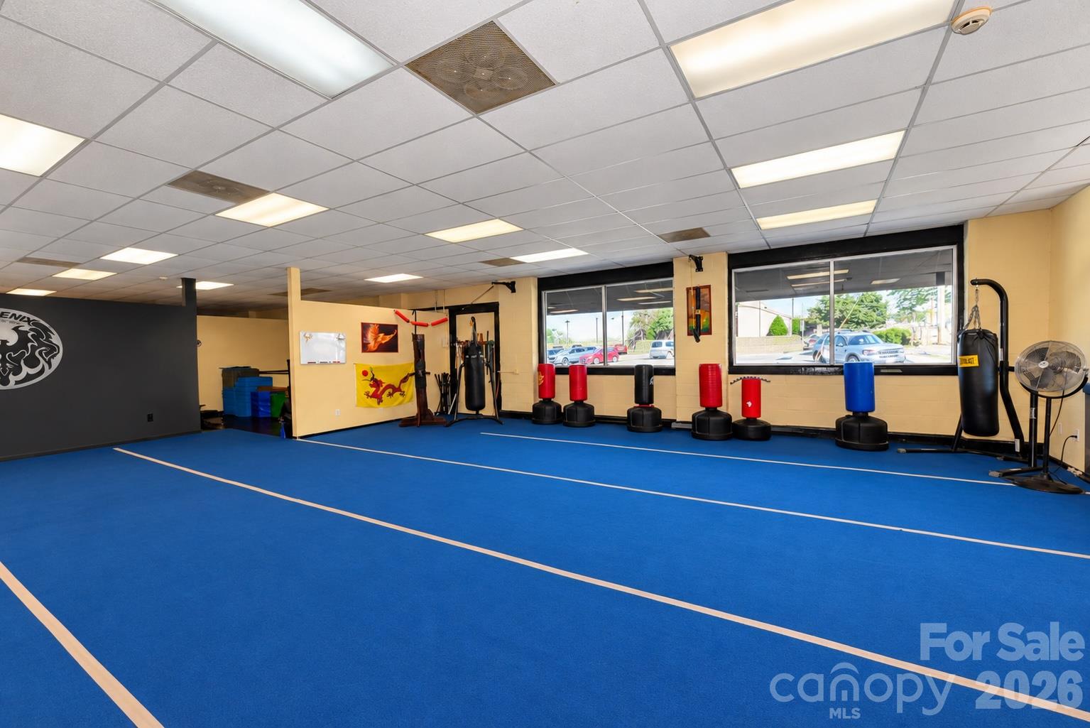 Martial Arts side of the property, 3,115 sq ft on Main level with an additional 1,950 sq.ft. in basement. - 111/113 E Water Street, Statesville