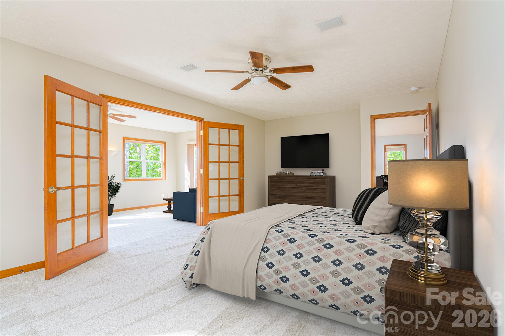 Primary Bedroom - Virtual Staging - 299 Carriage Summitt Way, Hendersonville