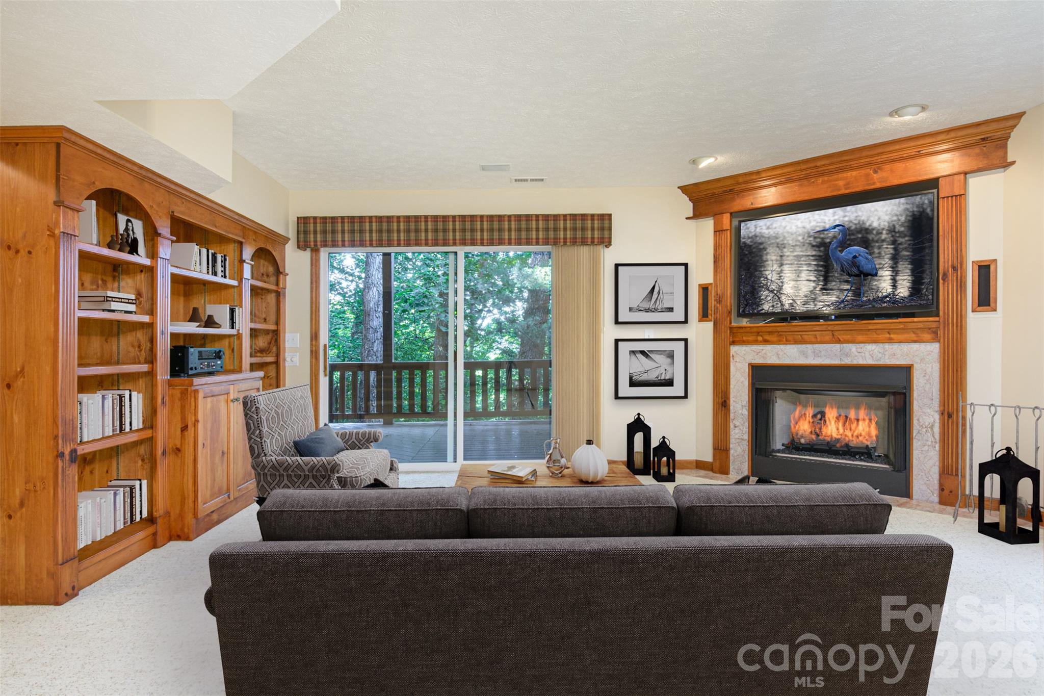 Lower Family Room - Virtual Staging - 299 Carriage Summitt Way, Hendersonville