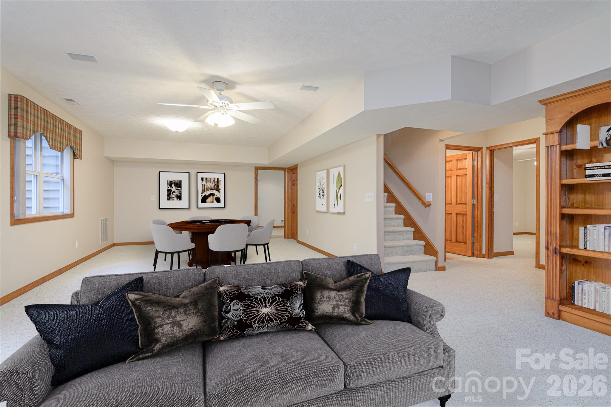 Lower Family Room - Virtual Staging - 299 Carriage Summitt Way, Hendersonville
