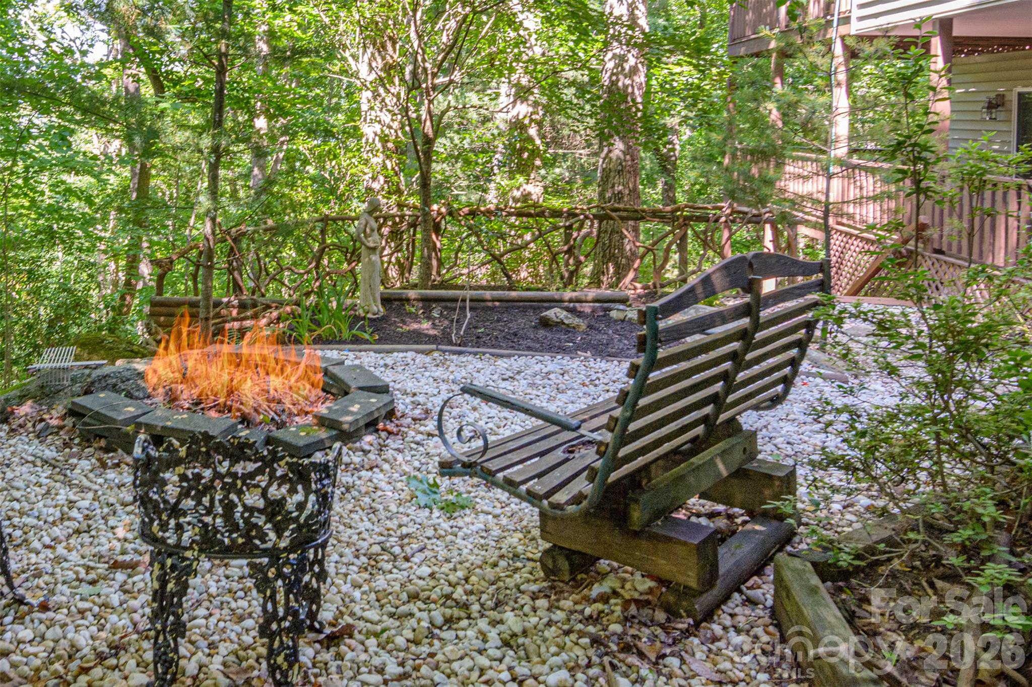 Lower Fire Pit Area - 299 Carriage Summitt Way, Hendersonville