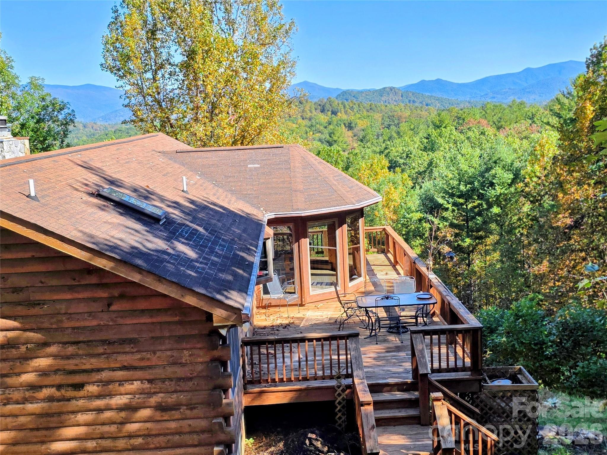 View of main level deck from Poplar Ridge Lane - 105 Poplar Ridge Lane, Burnsville