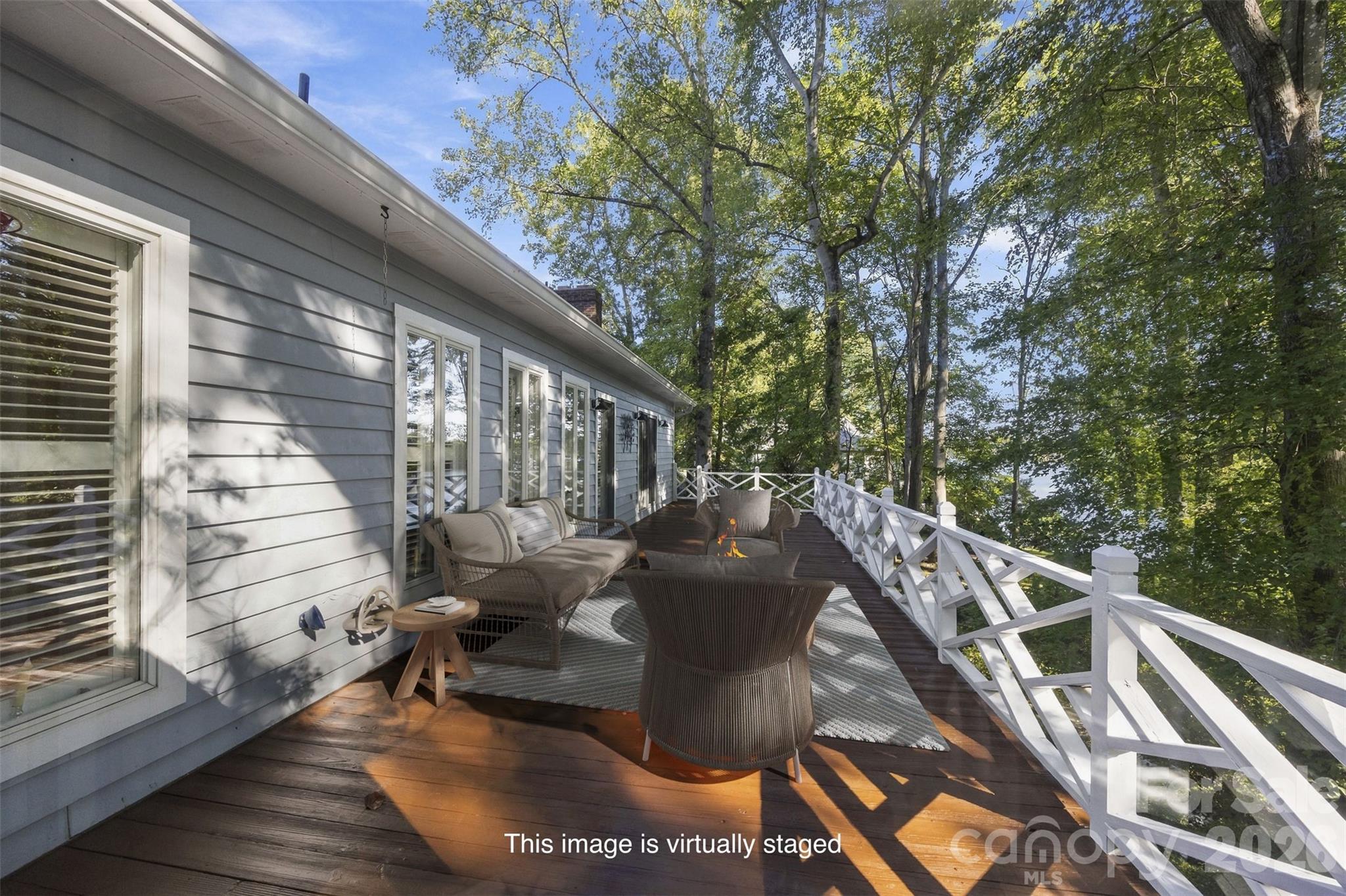 Virtually staged...huge deck off of the main level... - 185 Appian Way, Shelby