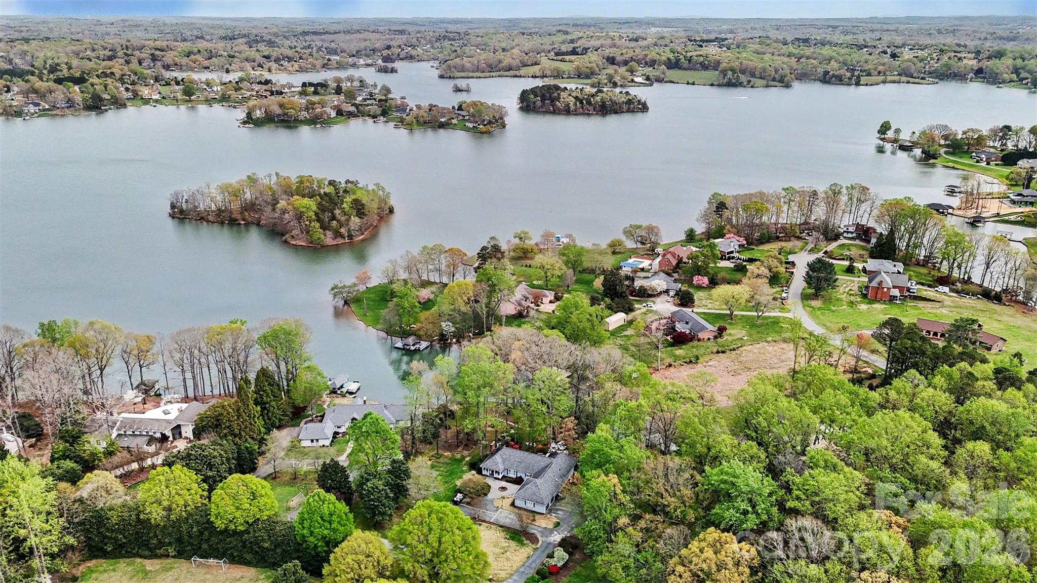 Drone views of Moss Lake! - 185 Appian Way, Shelby