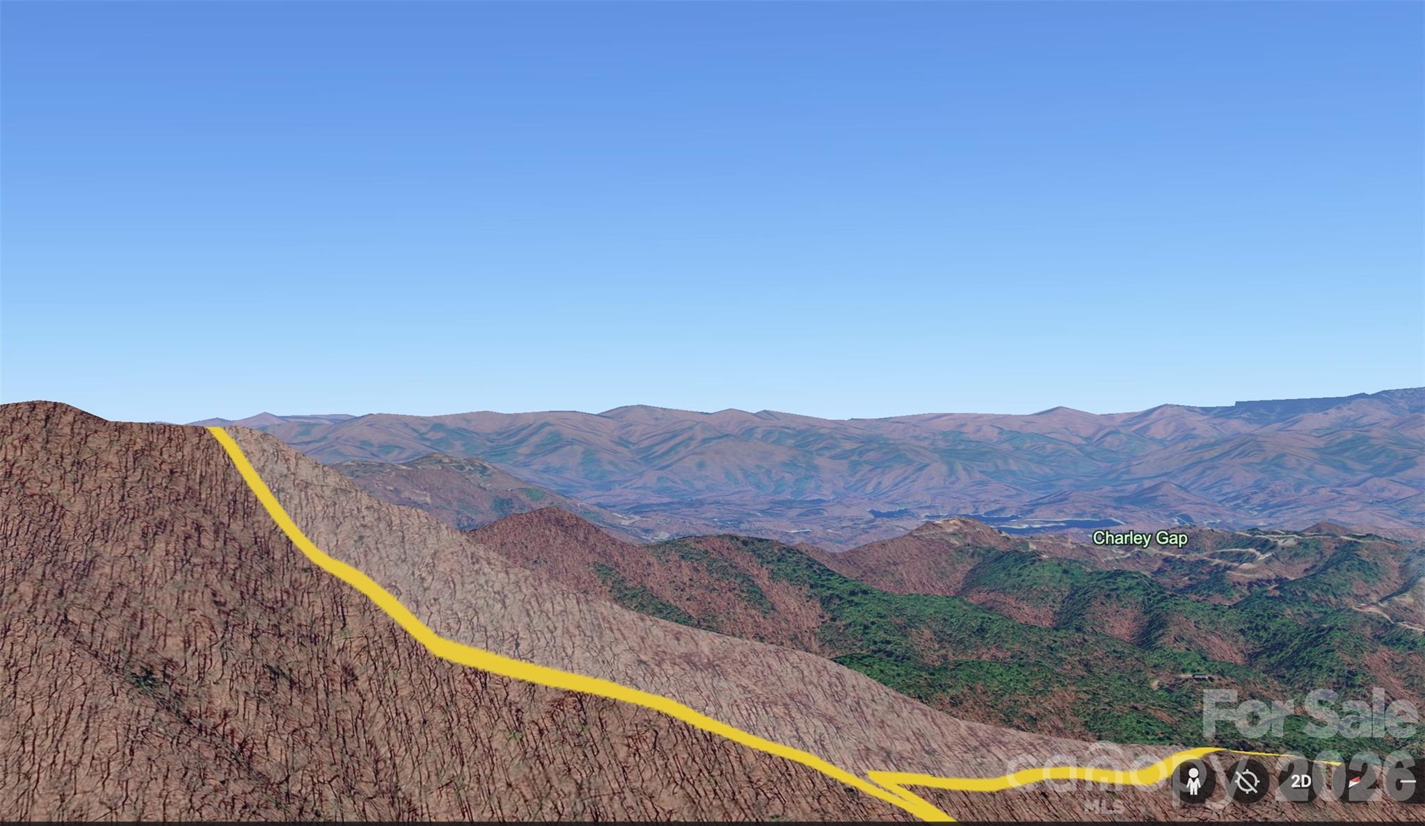 Estimated View from Google Earth - 0 Wiggins Creek Road, Bryson City