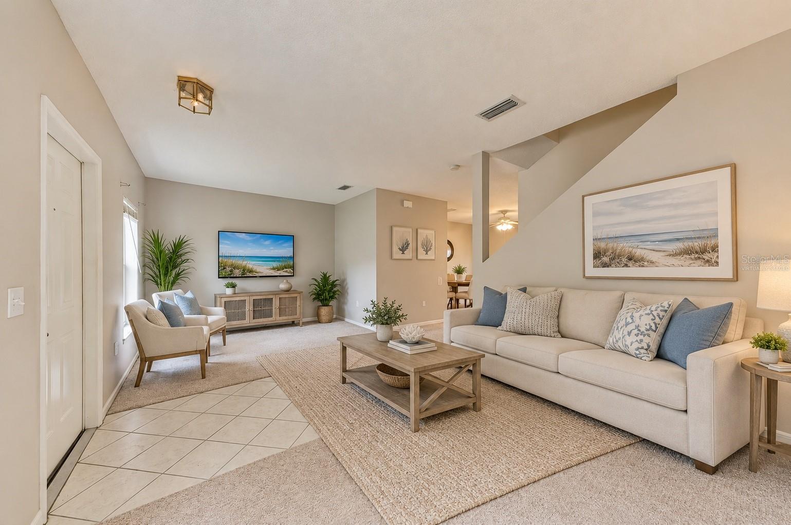 Virtually staged to show you the wonderful potential of this living space! - 14745 AMBERJACK TER #1, BRADENTON