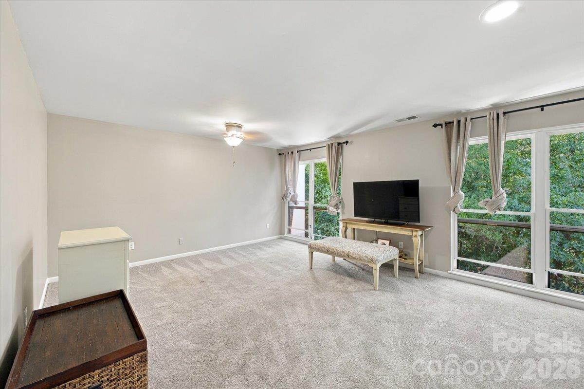 Primary bedroom 3rd level with ensuite bath - 5805 Sharon Road, Charlotte