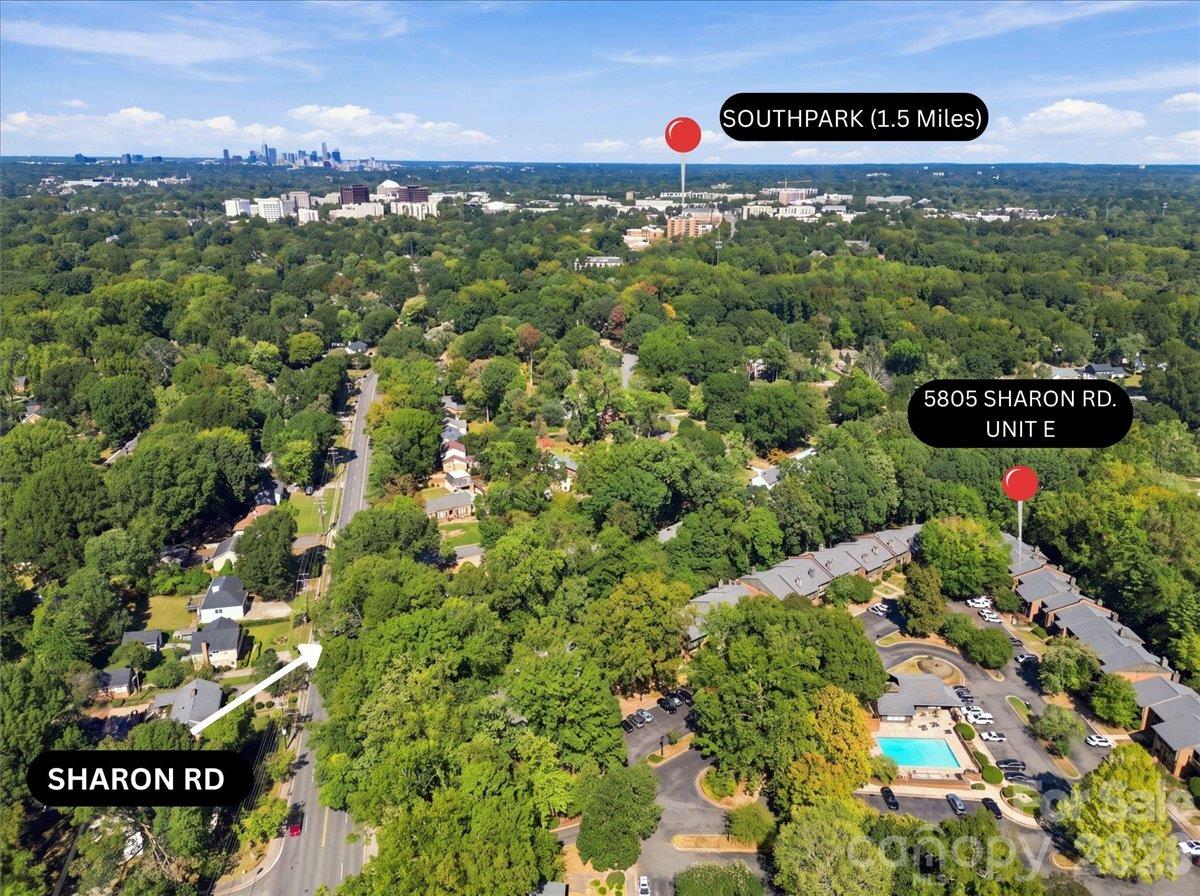 Beautiful Southpark areal view - 5805 Sharon Road, Charlotte