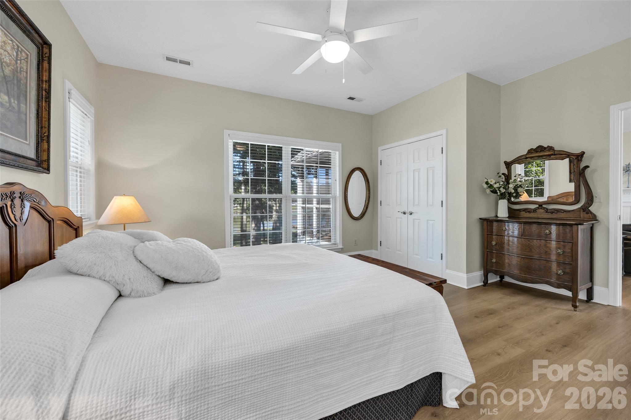 Primary Bedroom overlooking the lake - 1960 White Road, Camden