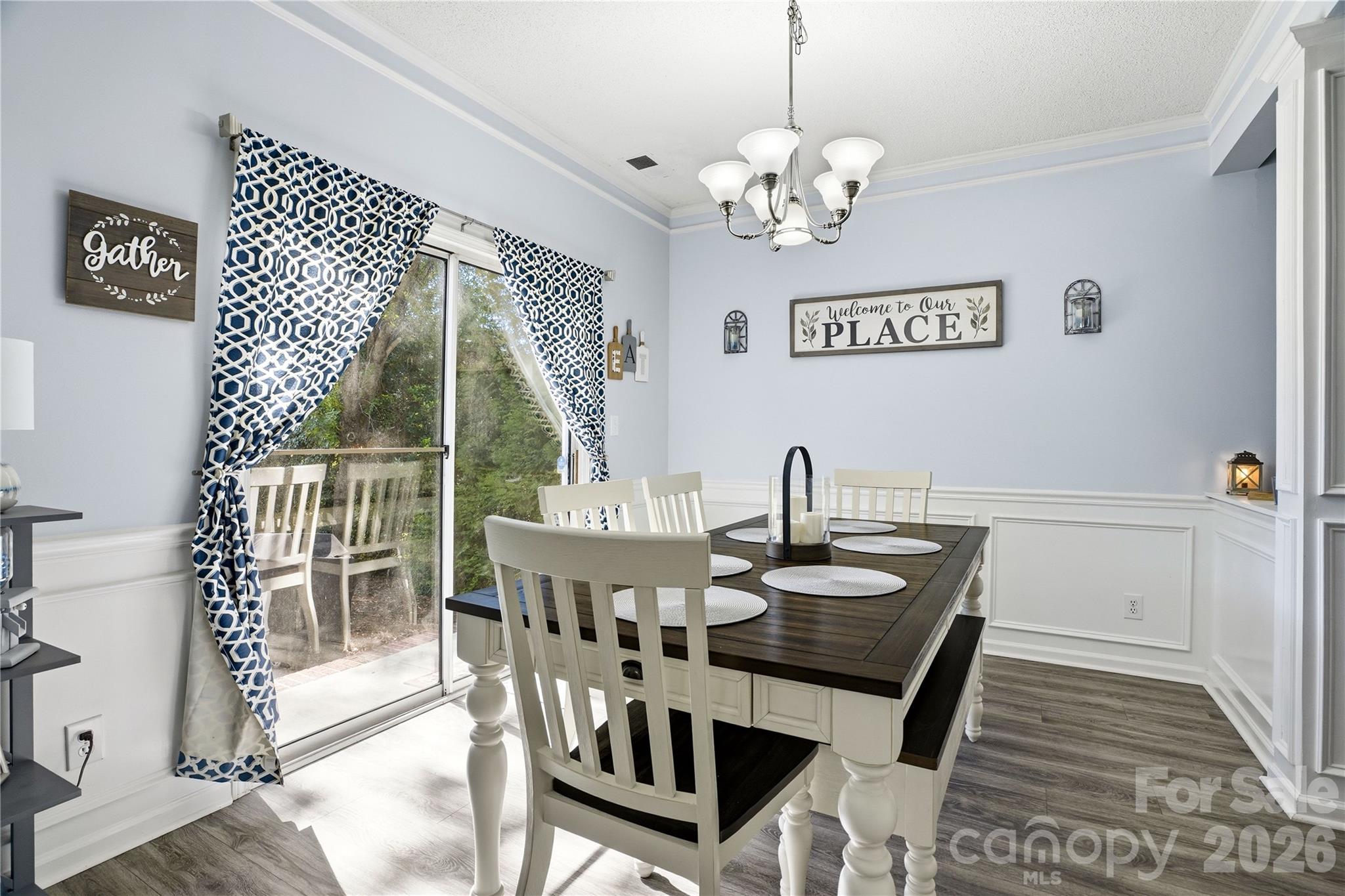 Light-filled dining room - 119 Shining Armor Court, Mooresville