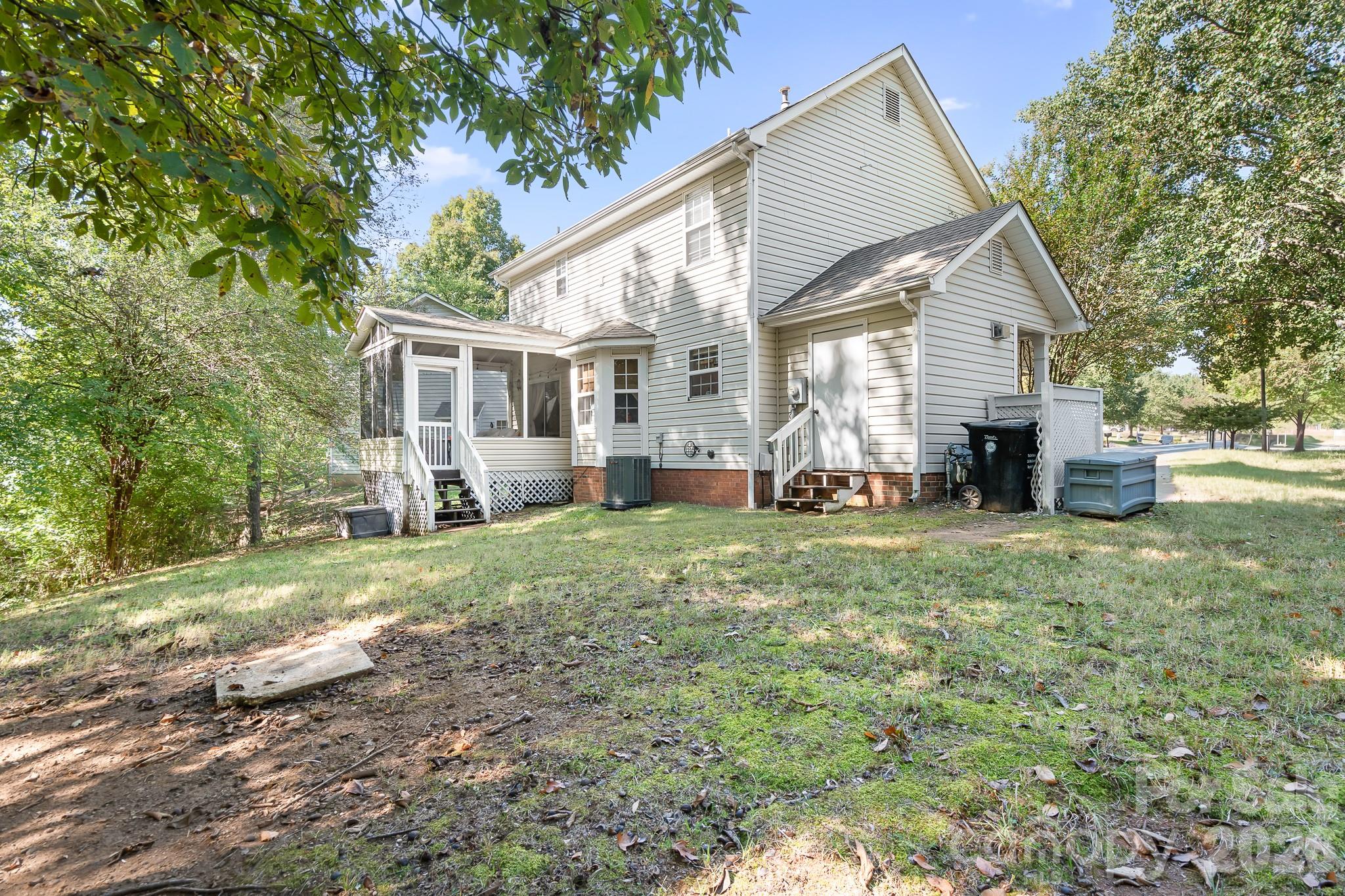 large Pie Shaped Backyard with Screened Porch over looking the woods! - 4126 Medford Drive NW, Concord