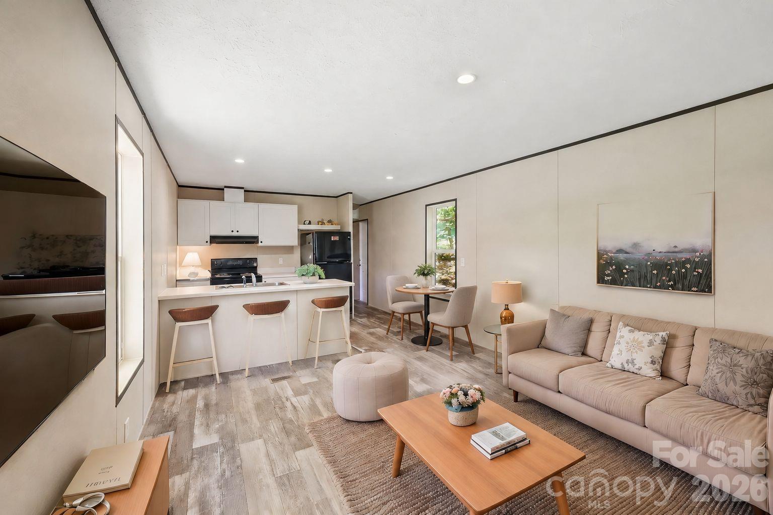 Virtual staged Living area. Open and inviting. - 85 Trent Road, Brevard