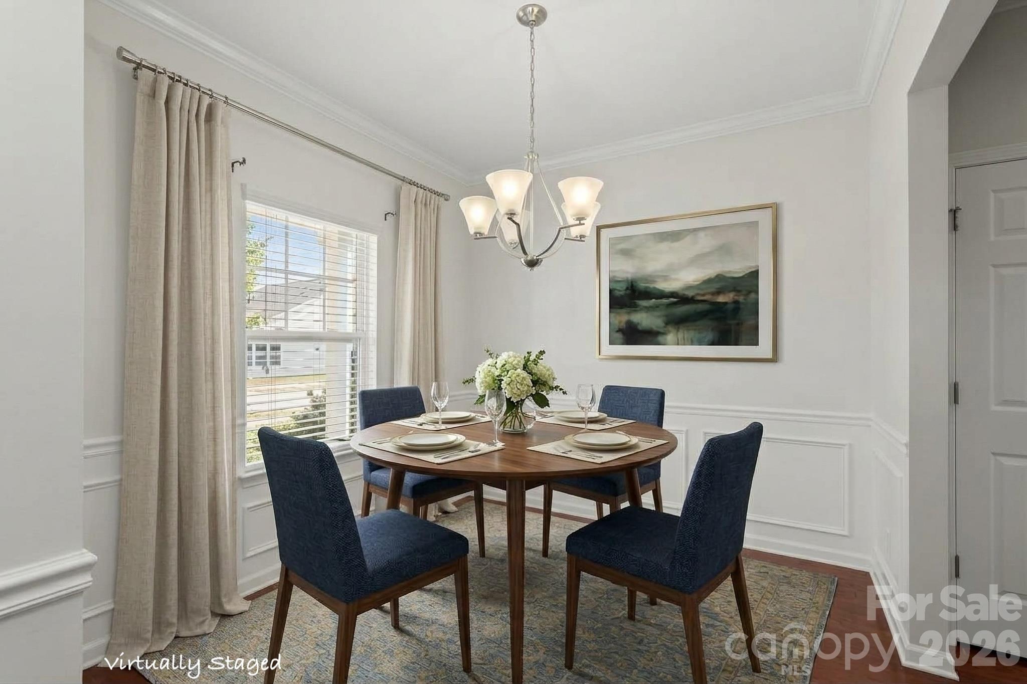 Dining room-virtually staged - 24526 Blue Heron Circle, Lancaster