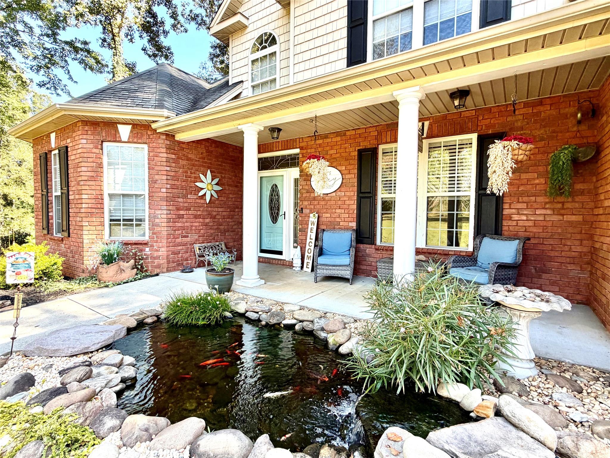 Koi pond - 129 Big Oak Lane, Statesville