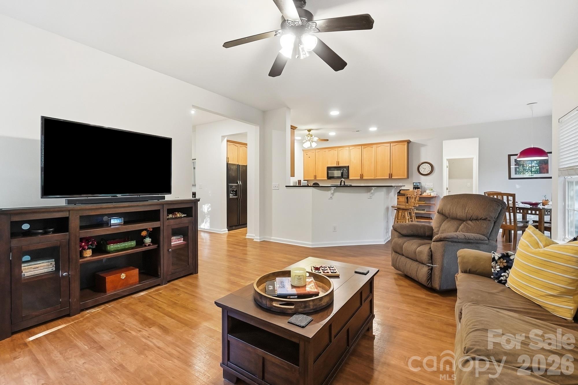 Kitchen open to the Greatroom - 2100 Pineapple Court, Matthews