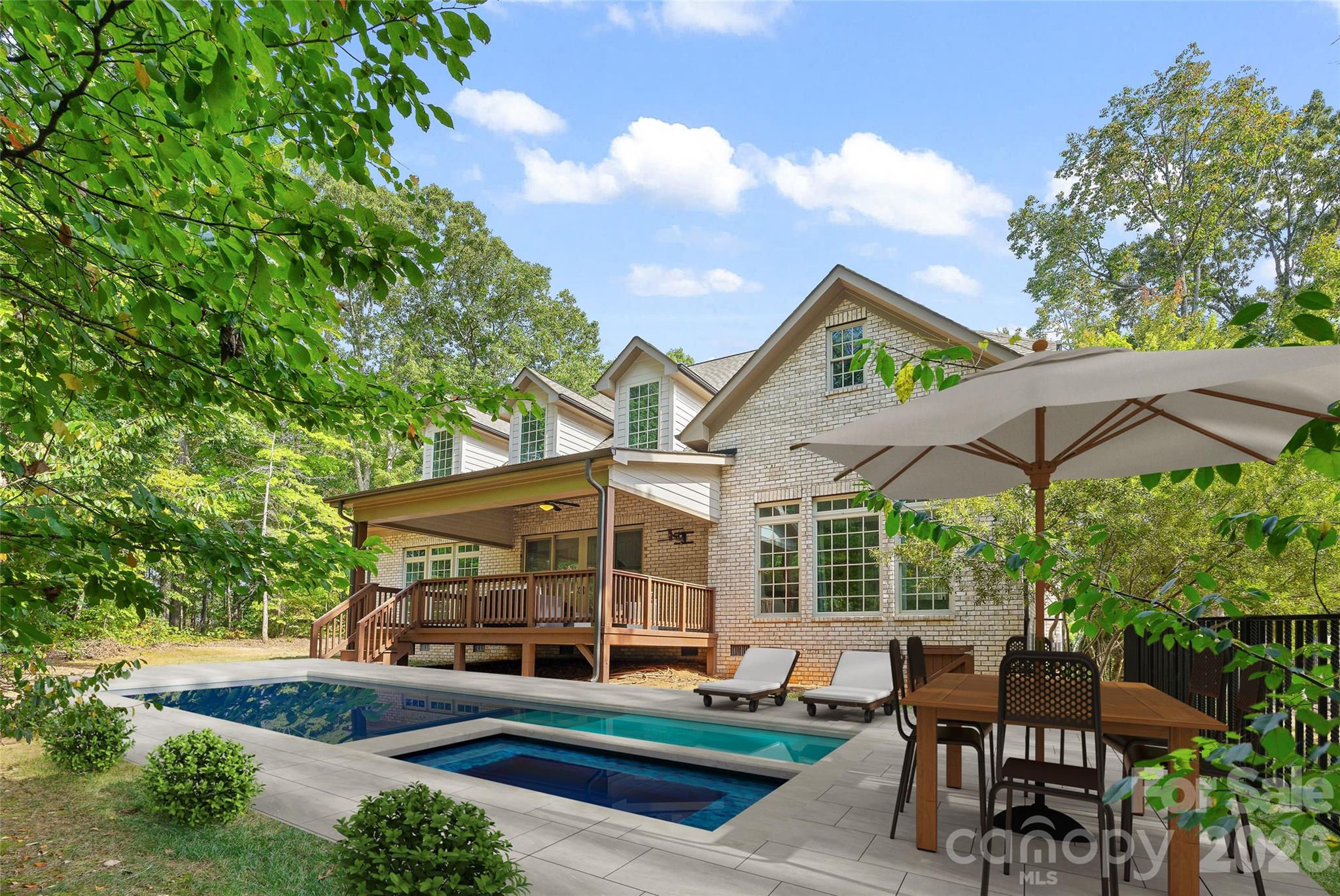 AI pool rendering - the lot provides plenty of room to add an inground pool! - 1623 Hawkstone Drive, Waxhaw