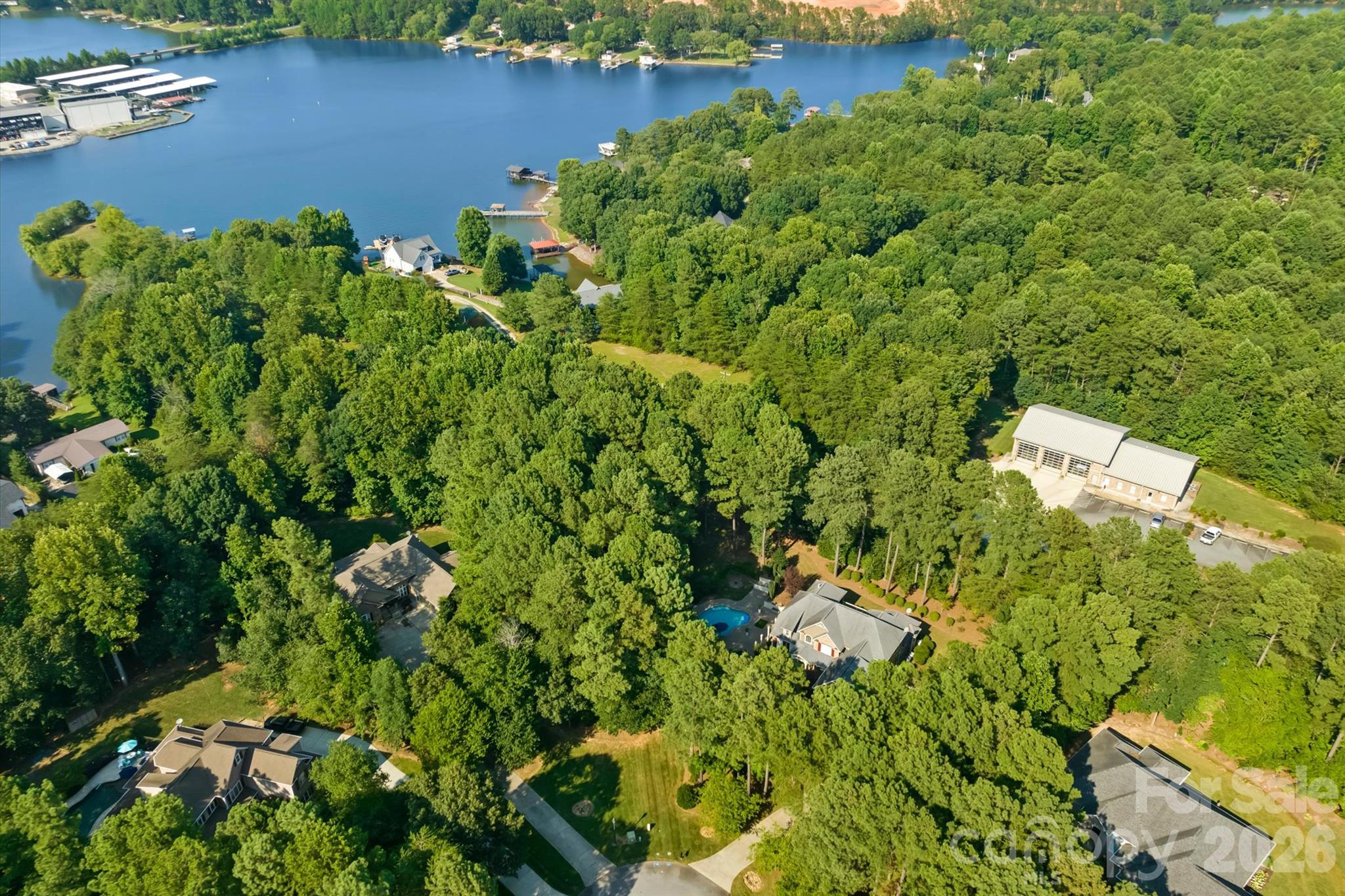 Aerial view of property with proximity to Lake Norman - 4552 Sawgrass Court, Denver