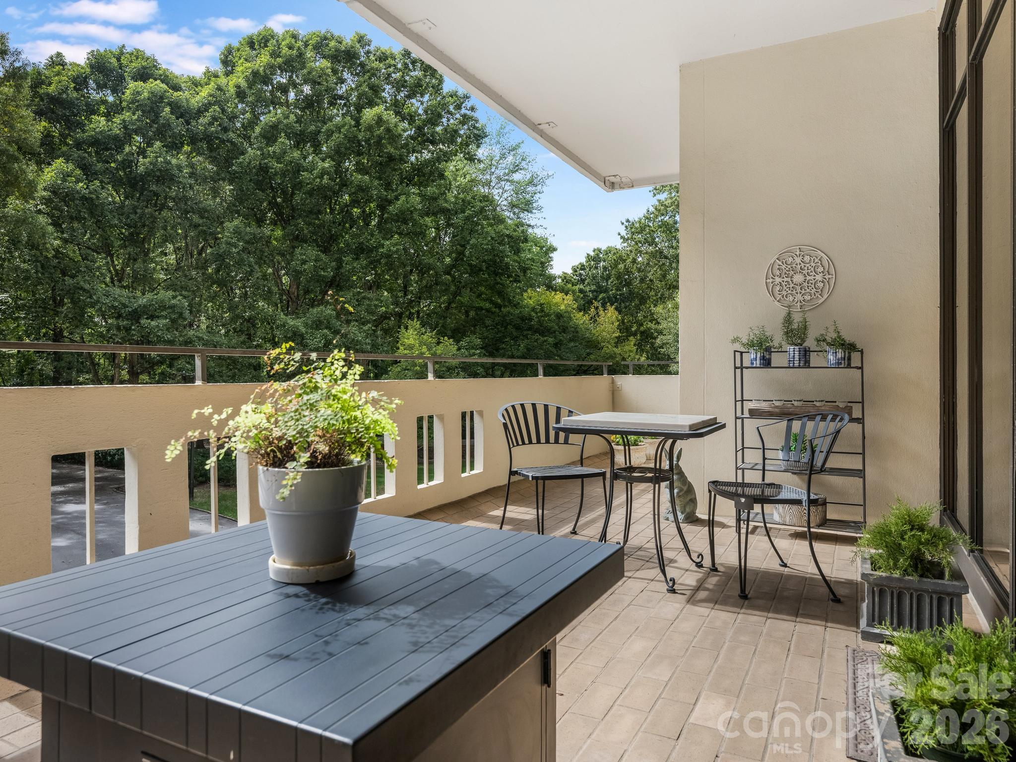 Front Balcony from Living Room - 2633 Richardson Drive, Charlotte