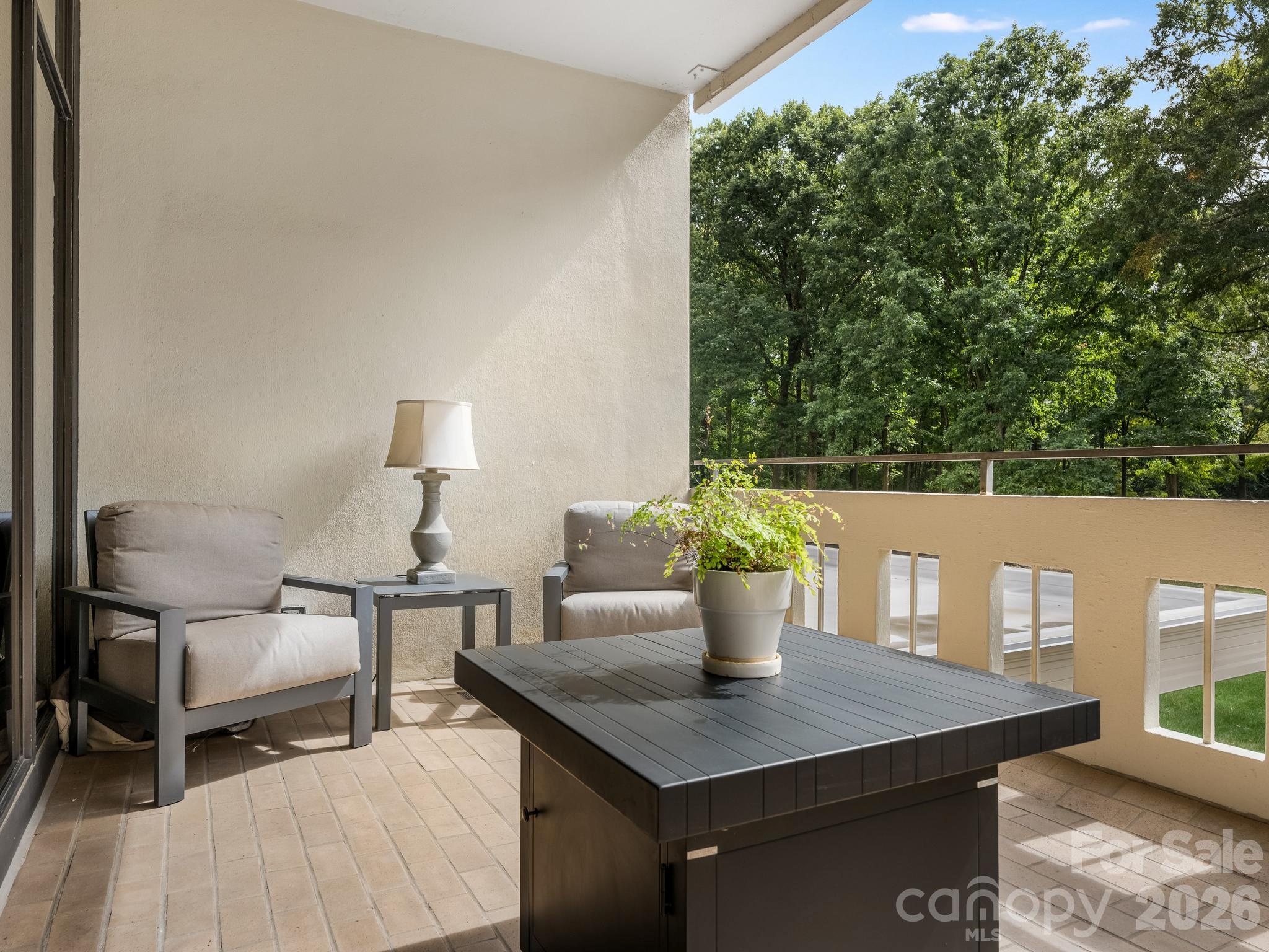 Front Balcony from Living Room - 2633 Richardson Drive, Charlotte