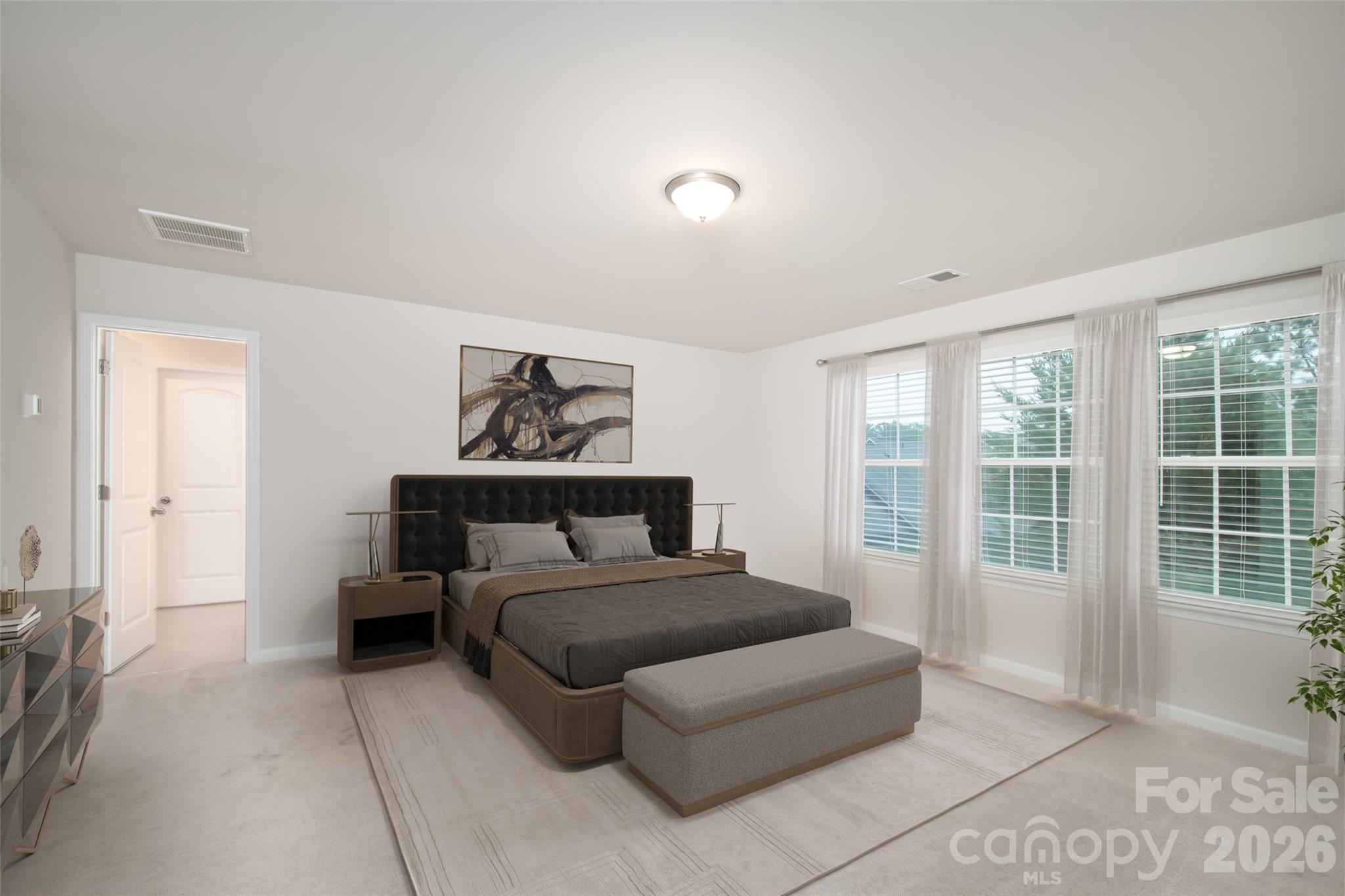 Primary Bedroom (Virtually Staged) - 150 W Morehouse Avenue, Mooresville