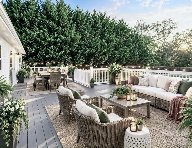 Deck virtually staged. - 224 Pete Luther Road, Candler