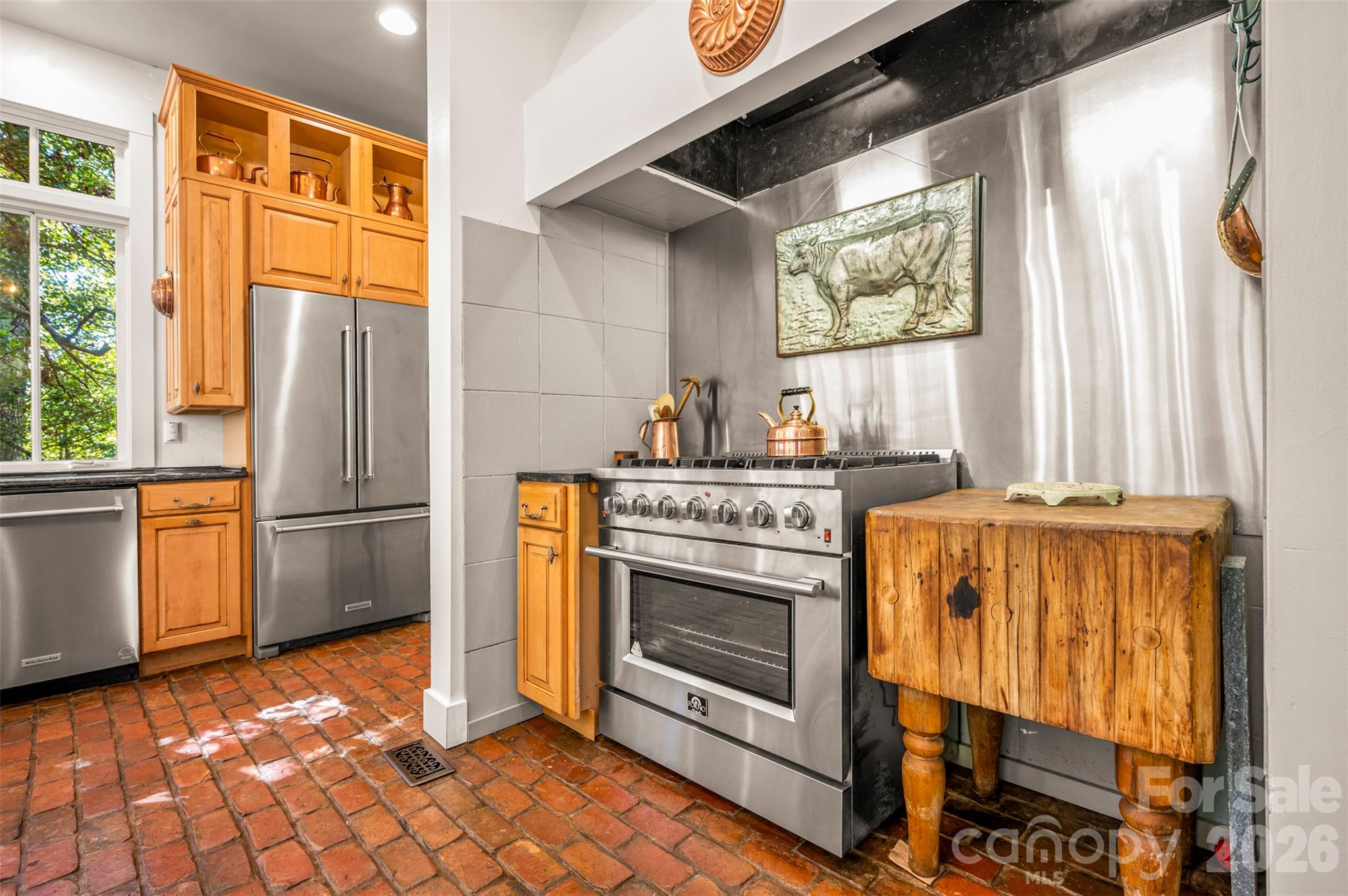 The focal point of this kitchen is the new, 6 burner, Forno Ancona Professional gas range w/ convection oven - 600 John Weaver Road, Columbus