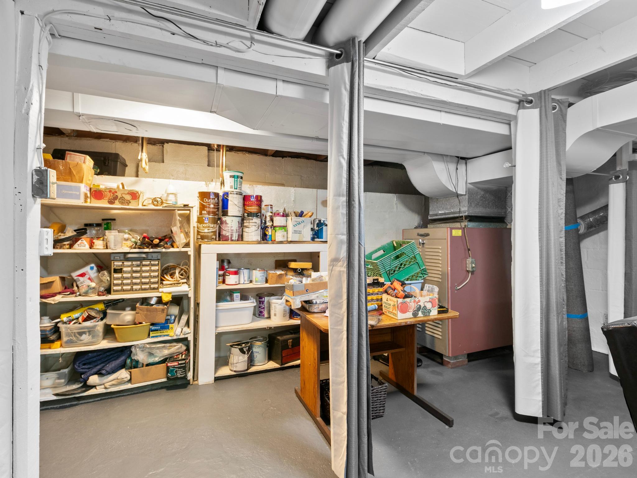 hidden storage in basement - 119 Briarwood Lane, Hendersonville