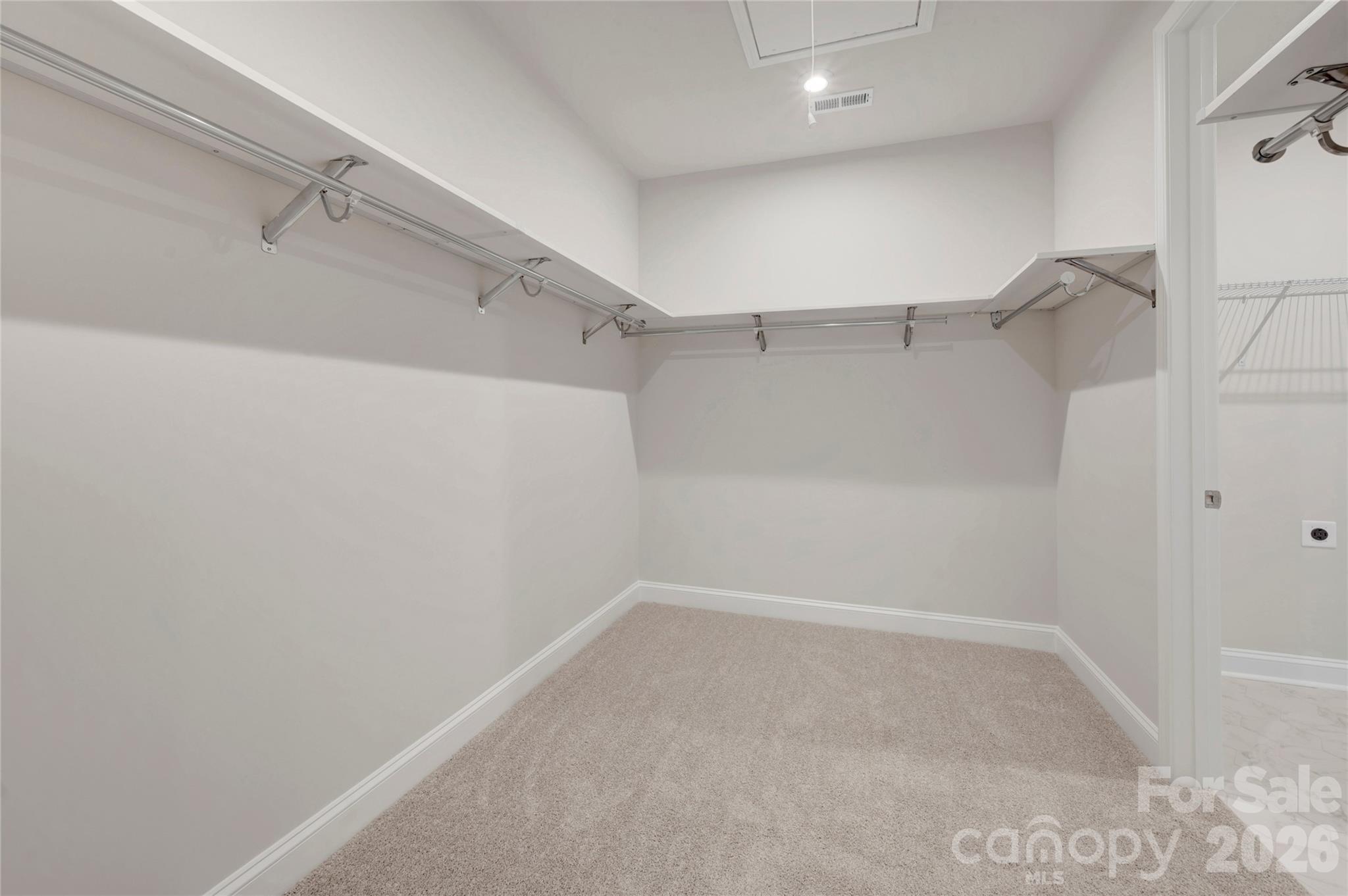 Primary walk-in closet with door connection to the laundry room - 201 Landy Street, Fort Mill
