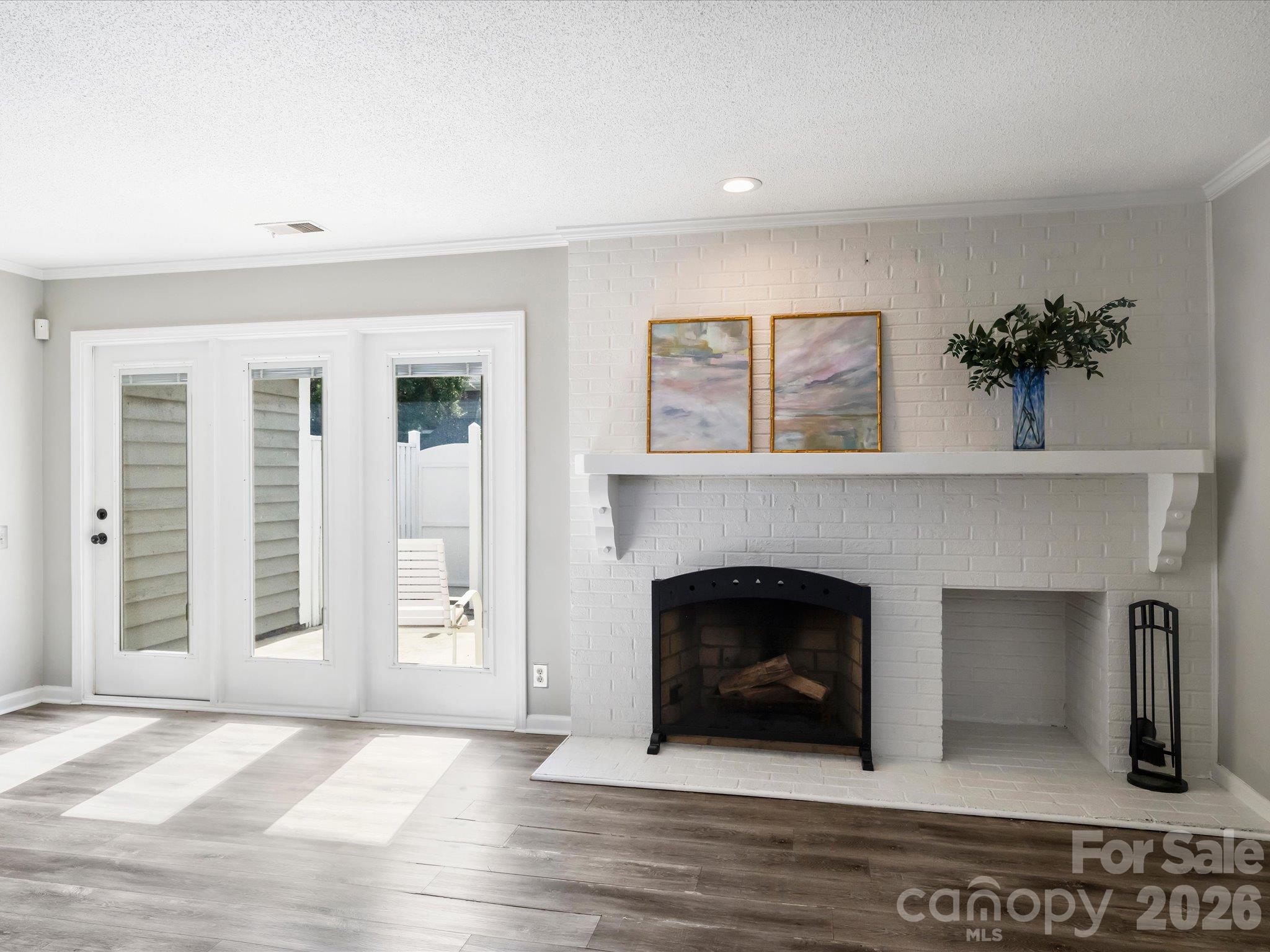 Patio Doors with Slider Blinds inside Glass - 7243 Meeting Street, Charlotte