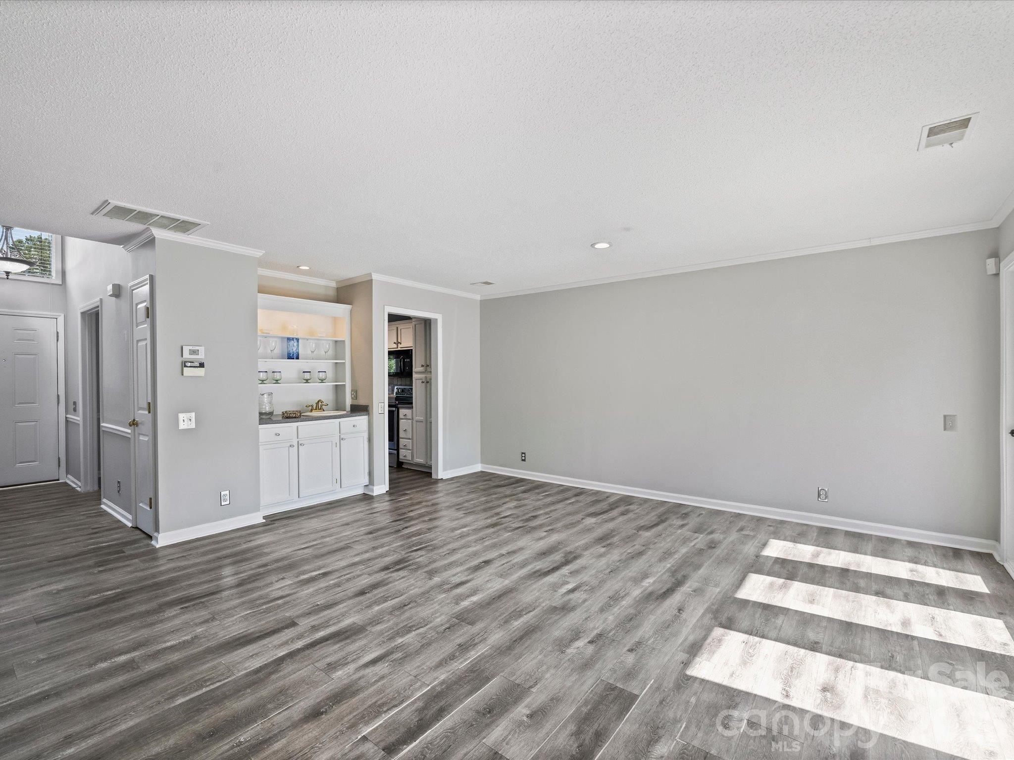Living Room with Area for Dining Table - 7243 Meeting Street, Charlotte