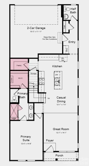 Additional Highlights Include: Laminate flooring extension at great room/dual primary suite/second floor hall, tub and shower at dual primary bath, and upgraded shower with ledge at primary bath. - 21238 Lake Run Drive, Charlotte