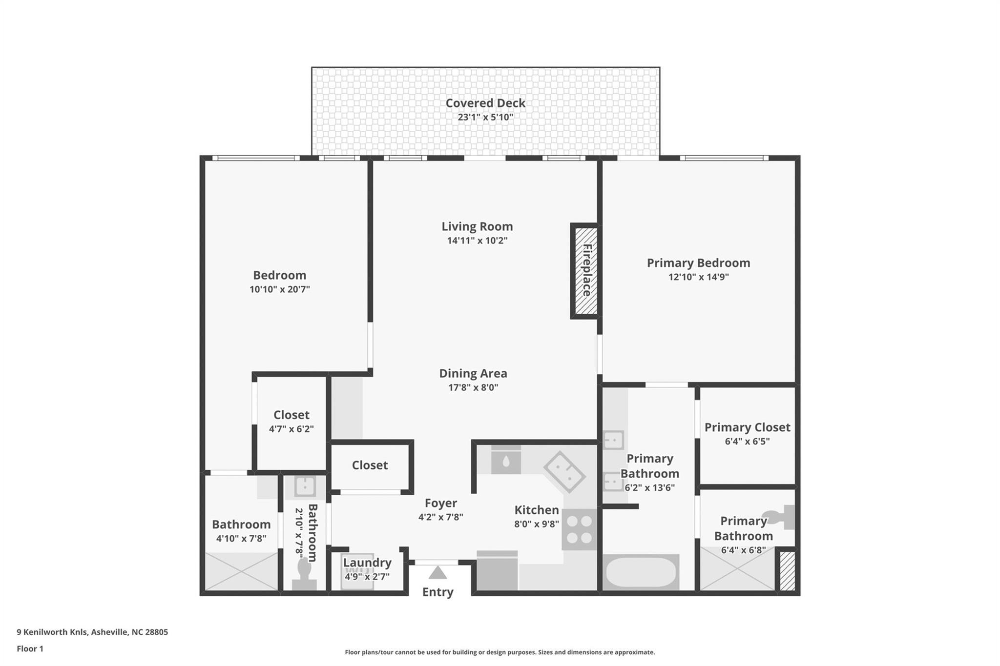 This floorplan is to show the layout. Measurements may not be accurate and are an estimation. - 9 Kenilworth Knolls, Asheville